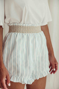 Short Smocked Striped Woman