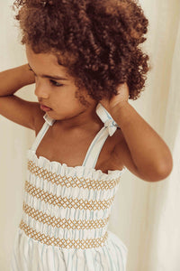 Romper Smocked Striped