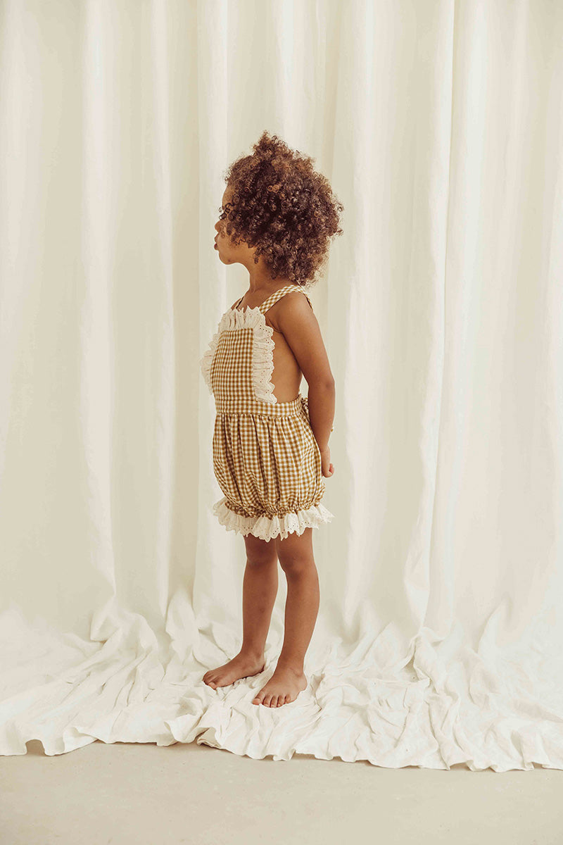Romper Bertha Mustard Vichy