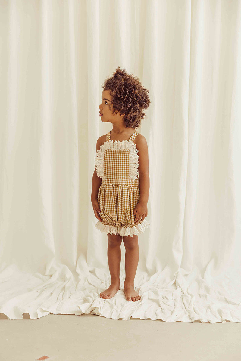 Romper Bertha Mustard Vichy