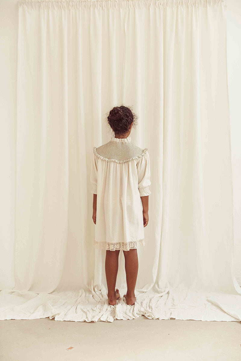 Dress Rustic Dobby Ecru