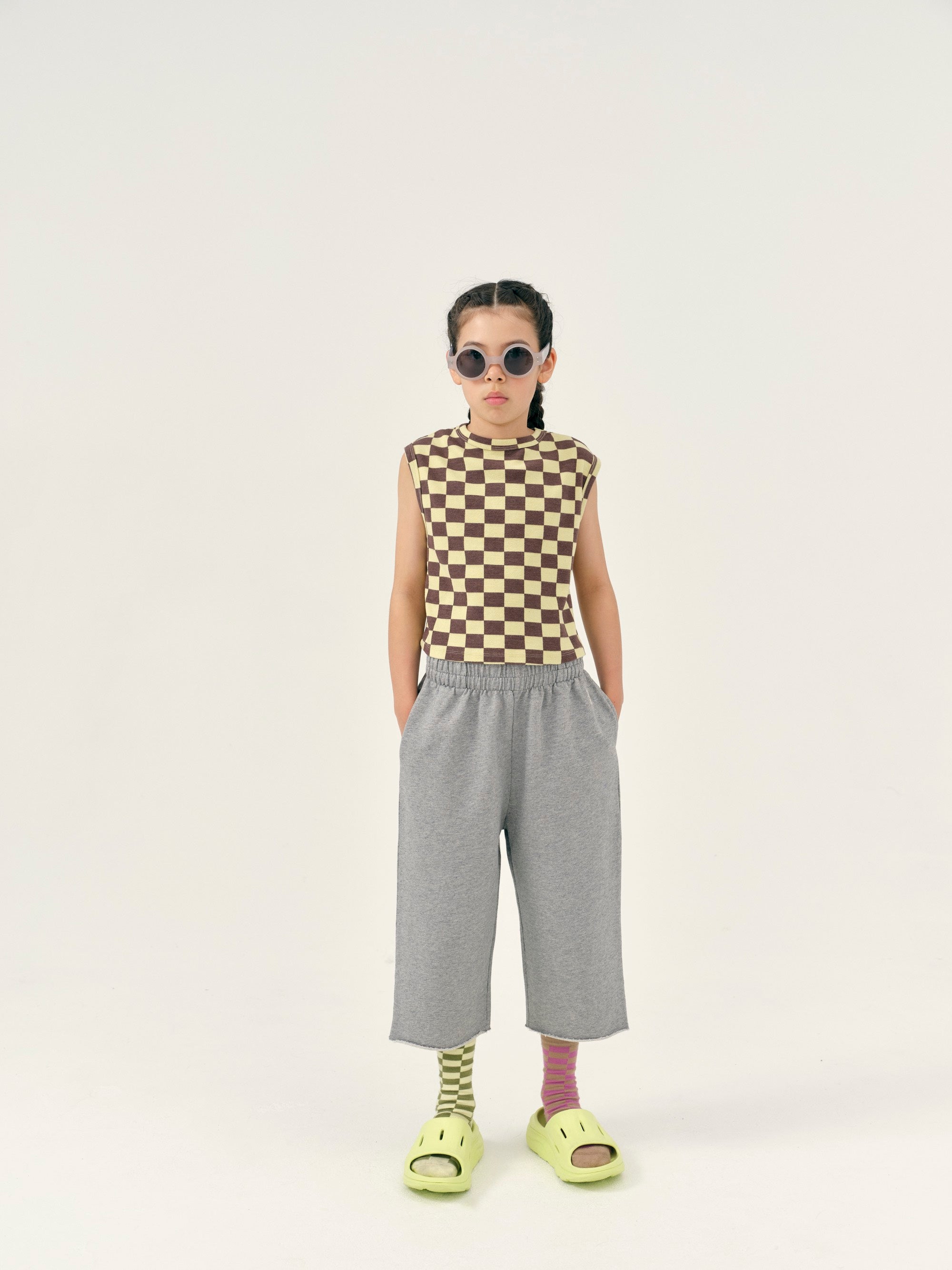 Sweatpants Cut Off Grey Melange