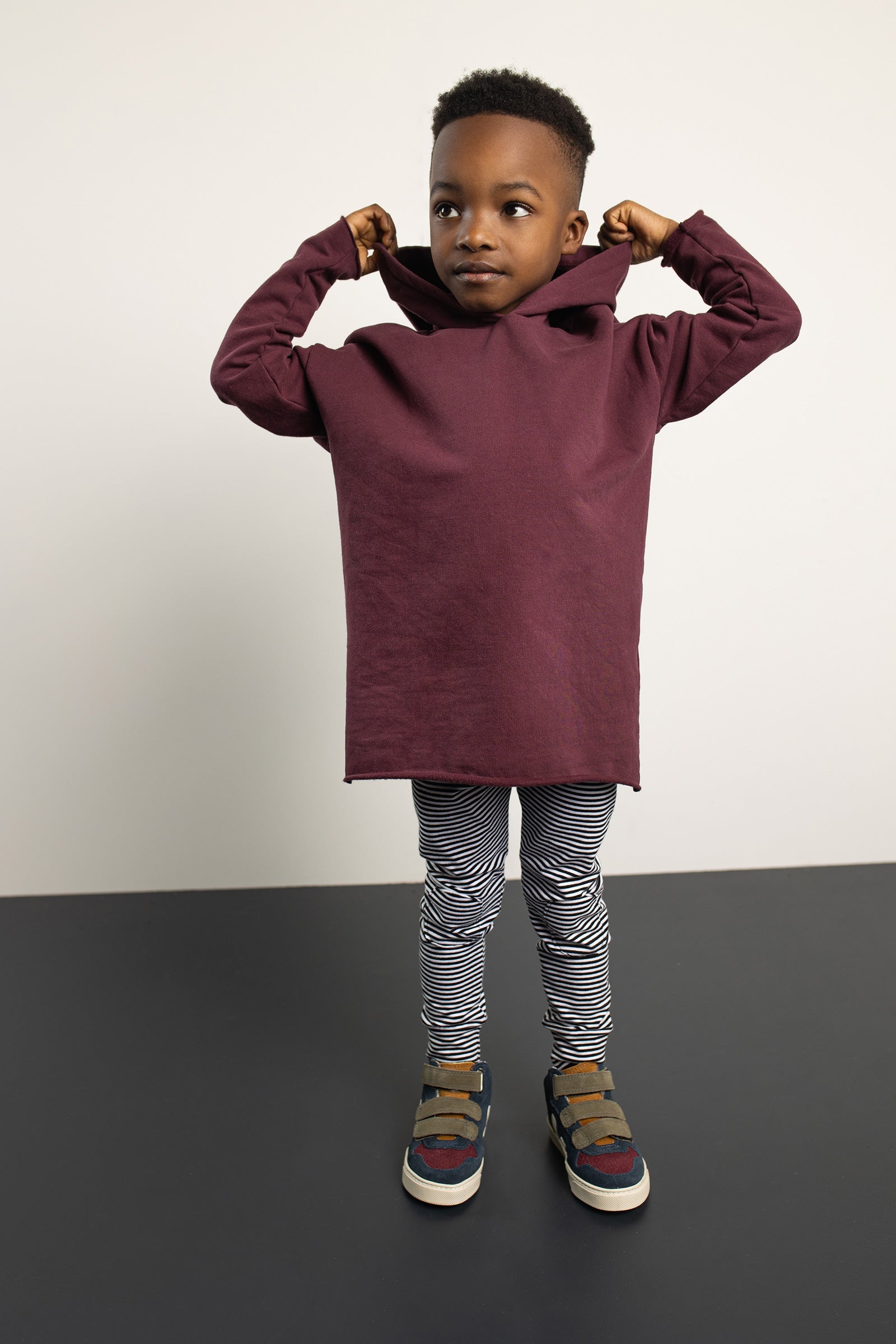 Hoody Raw Edge Dark Emerald