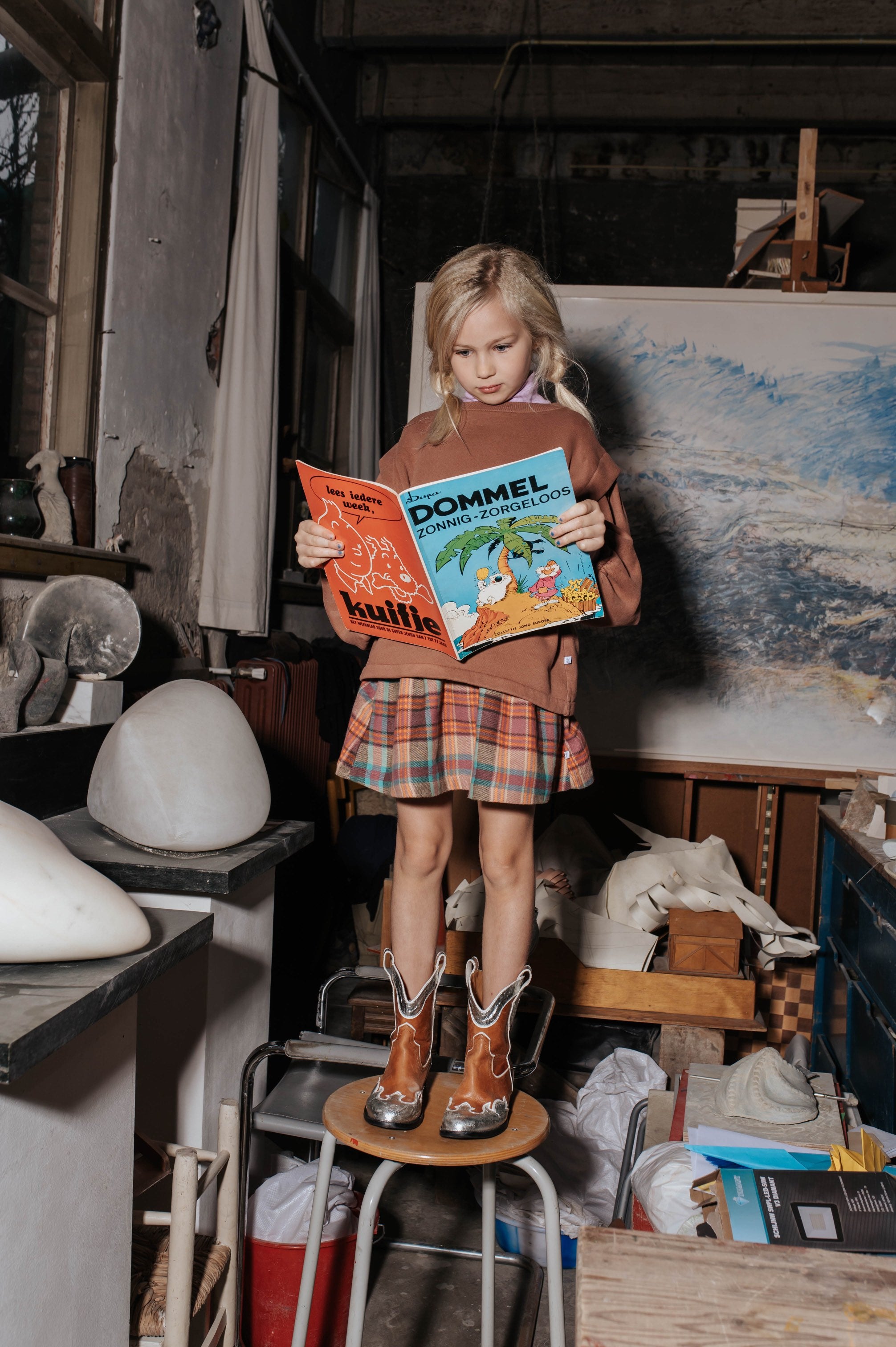 Skirt Mini Multi Pop Check
