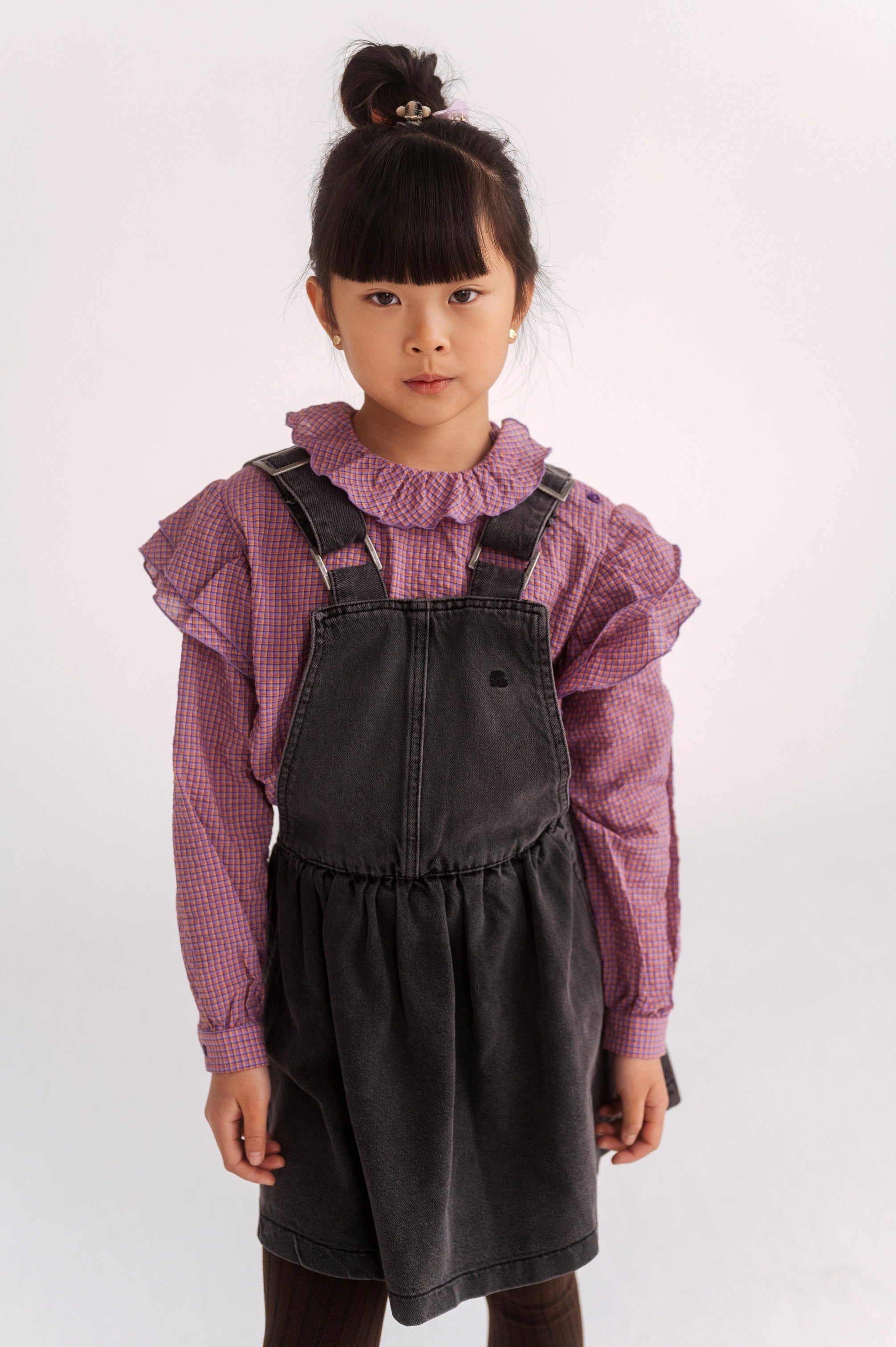 Blouse Ava Multi Mauve Check