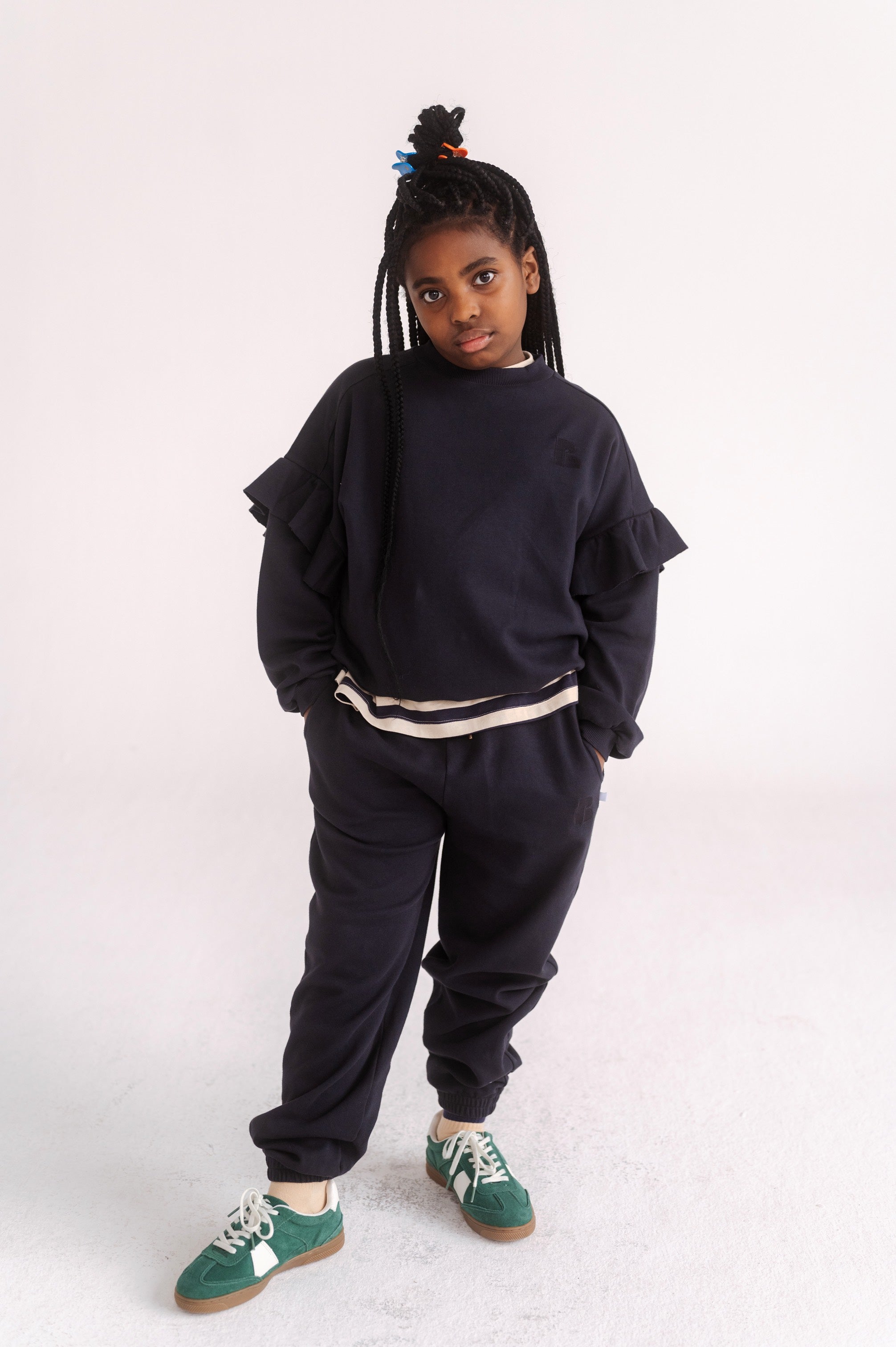 Sweater Ruffle Short Deep Dark Blue