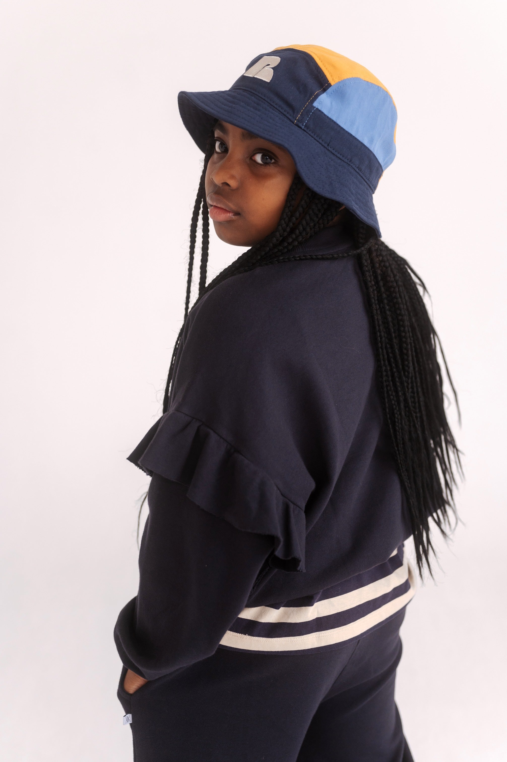 Sweater Ruffle Short Deep Dark Blue