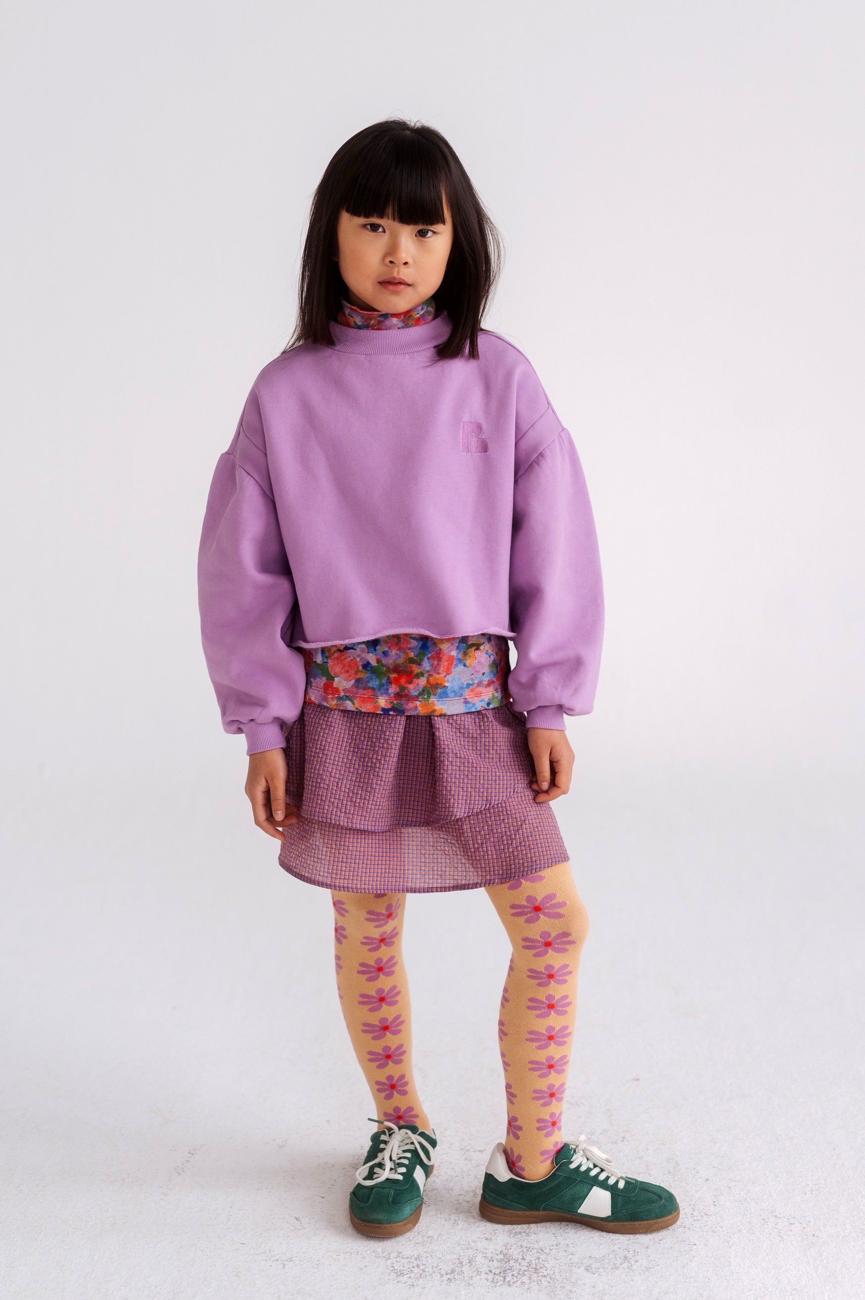 Skirt Ava Multi Mauve Check