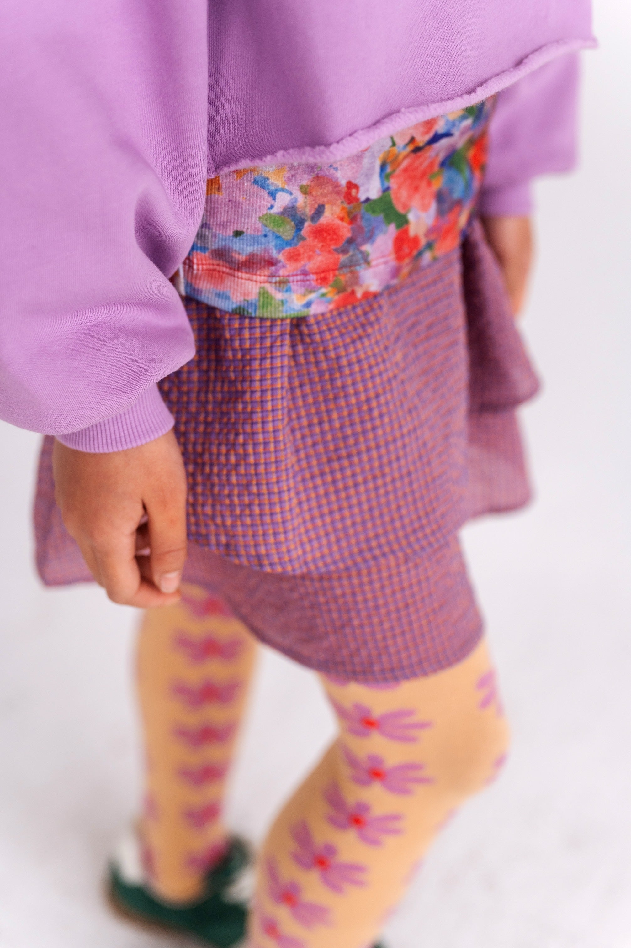 Skirt Ava Multi Mauve Check