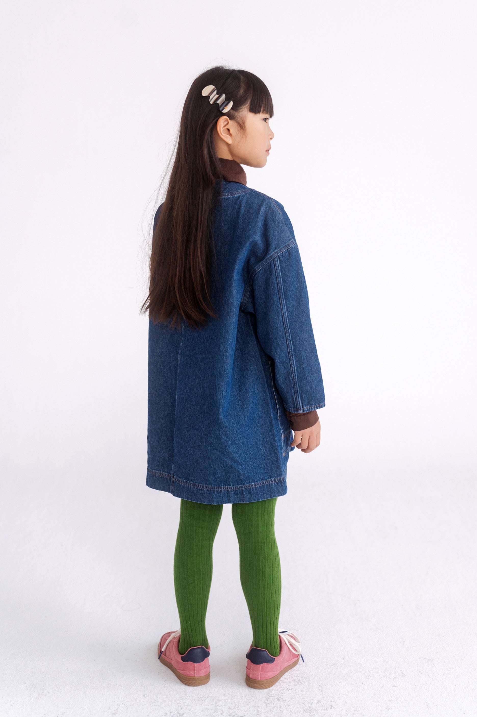 Dress Woven Pocket Rinsed Denim Blue