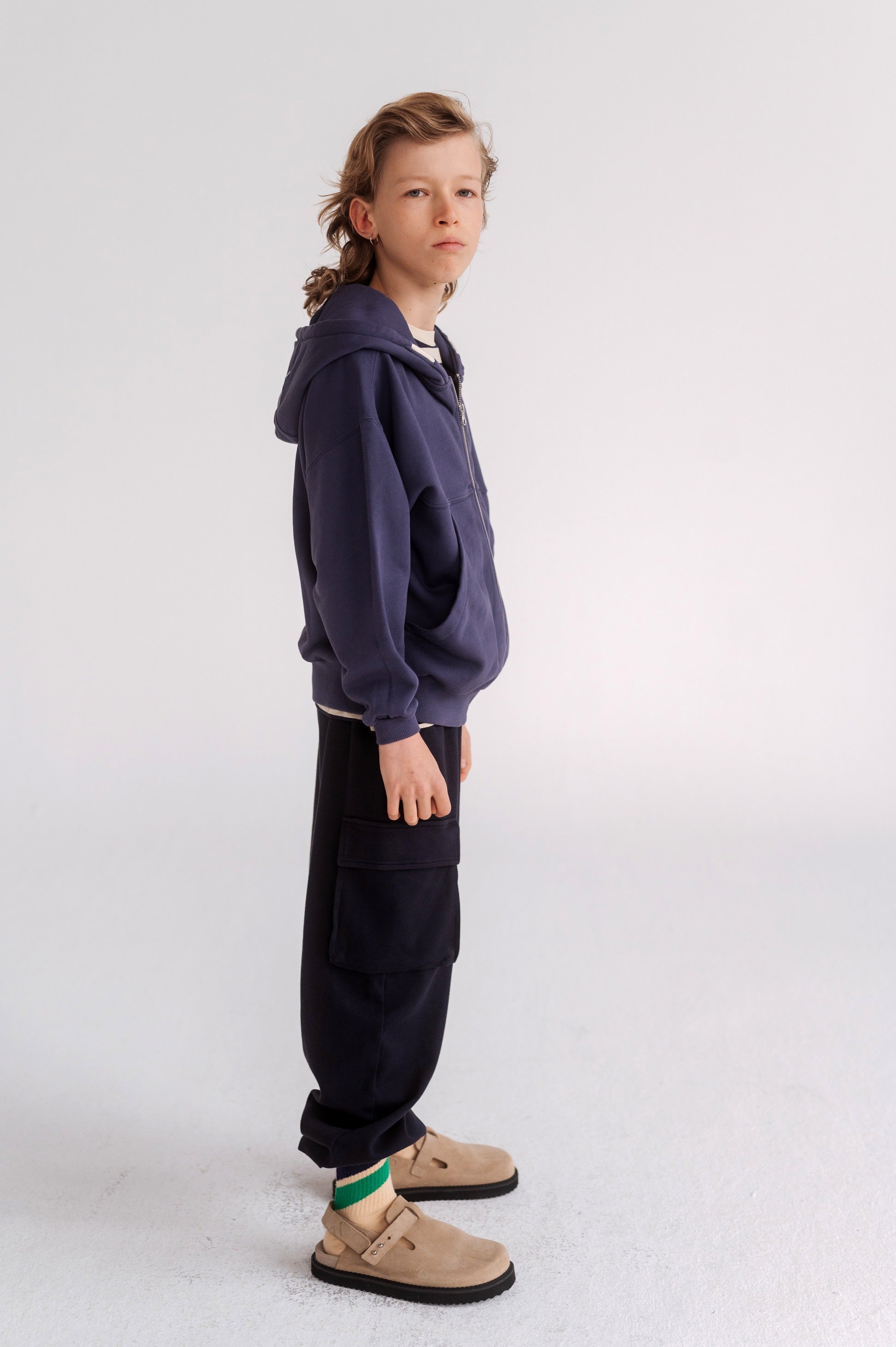 Hoodie Zip Midnight Blue