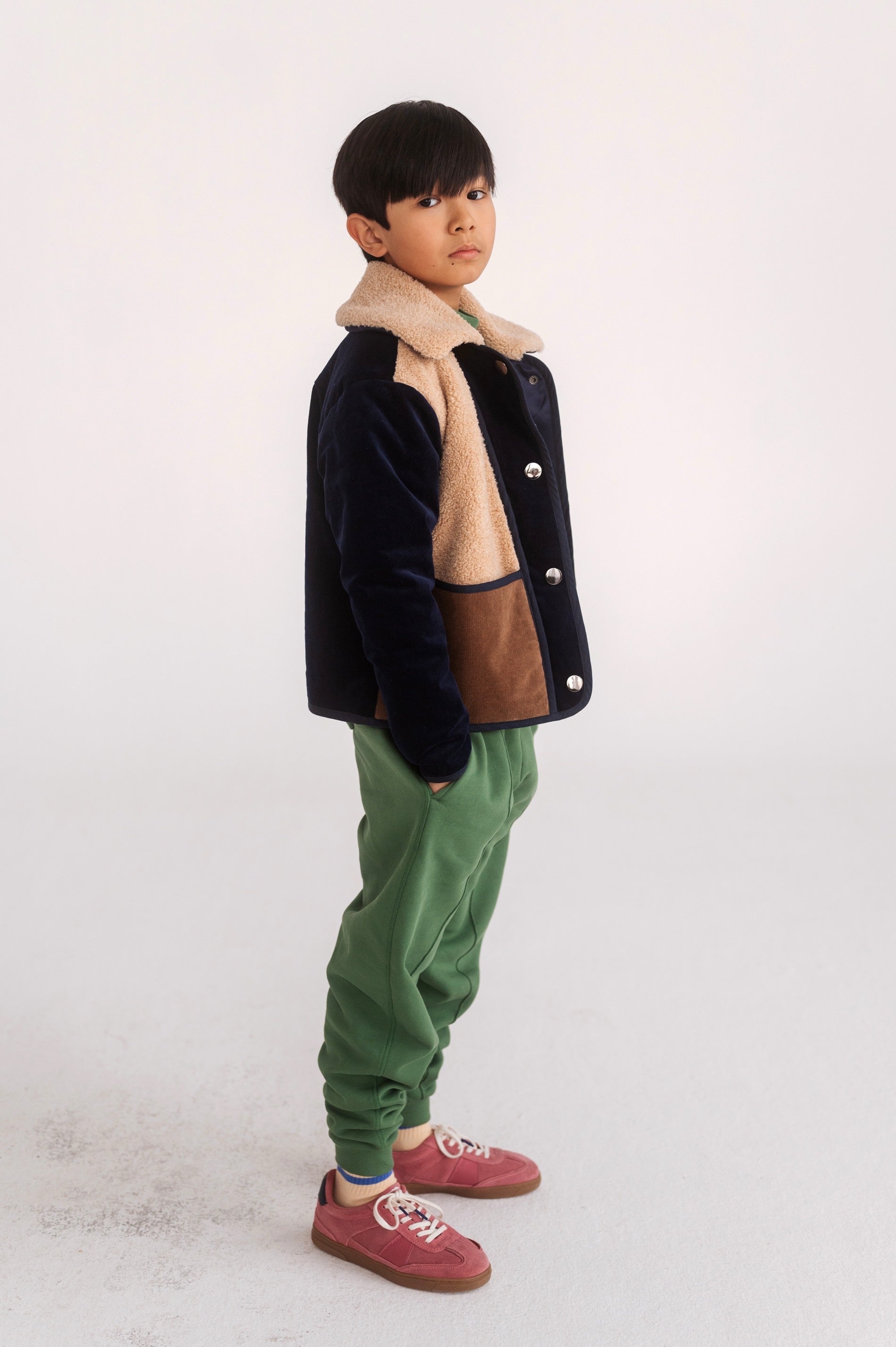 Jacket Teddy Color Block