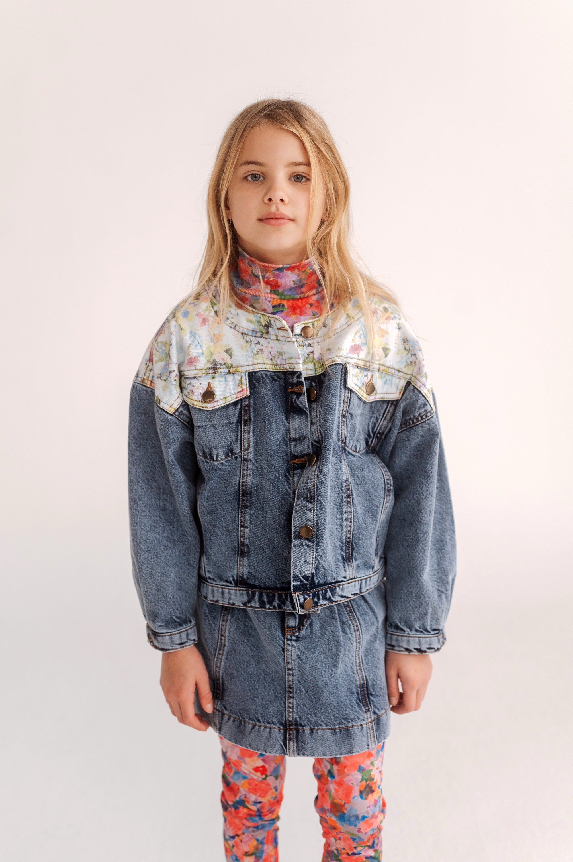 Jacket Denim Bob Acid Colour Block