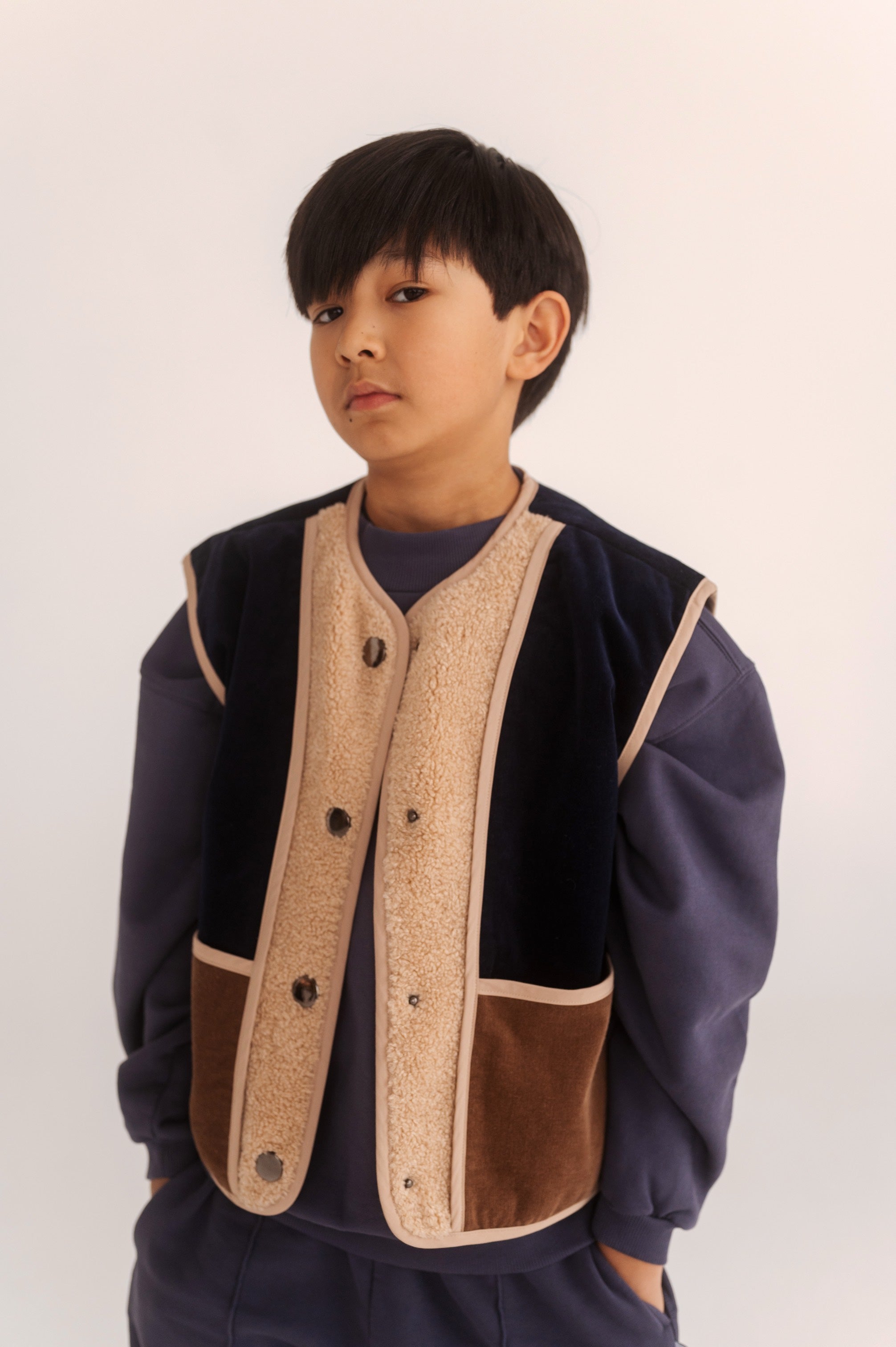 Waistcoat Teddy Color Block