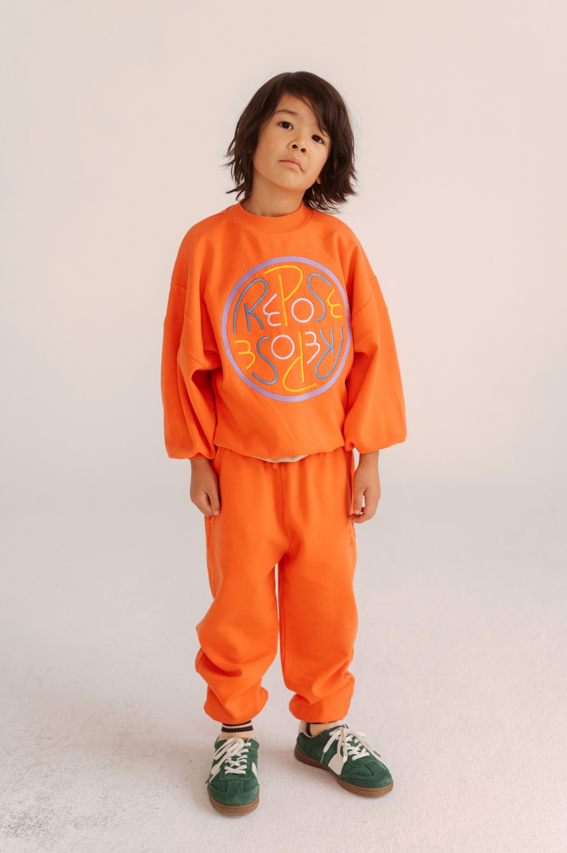 Sweater Crewneck Washed Fiesta Red