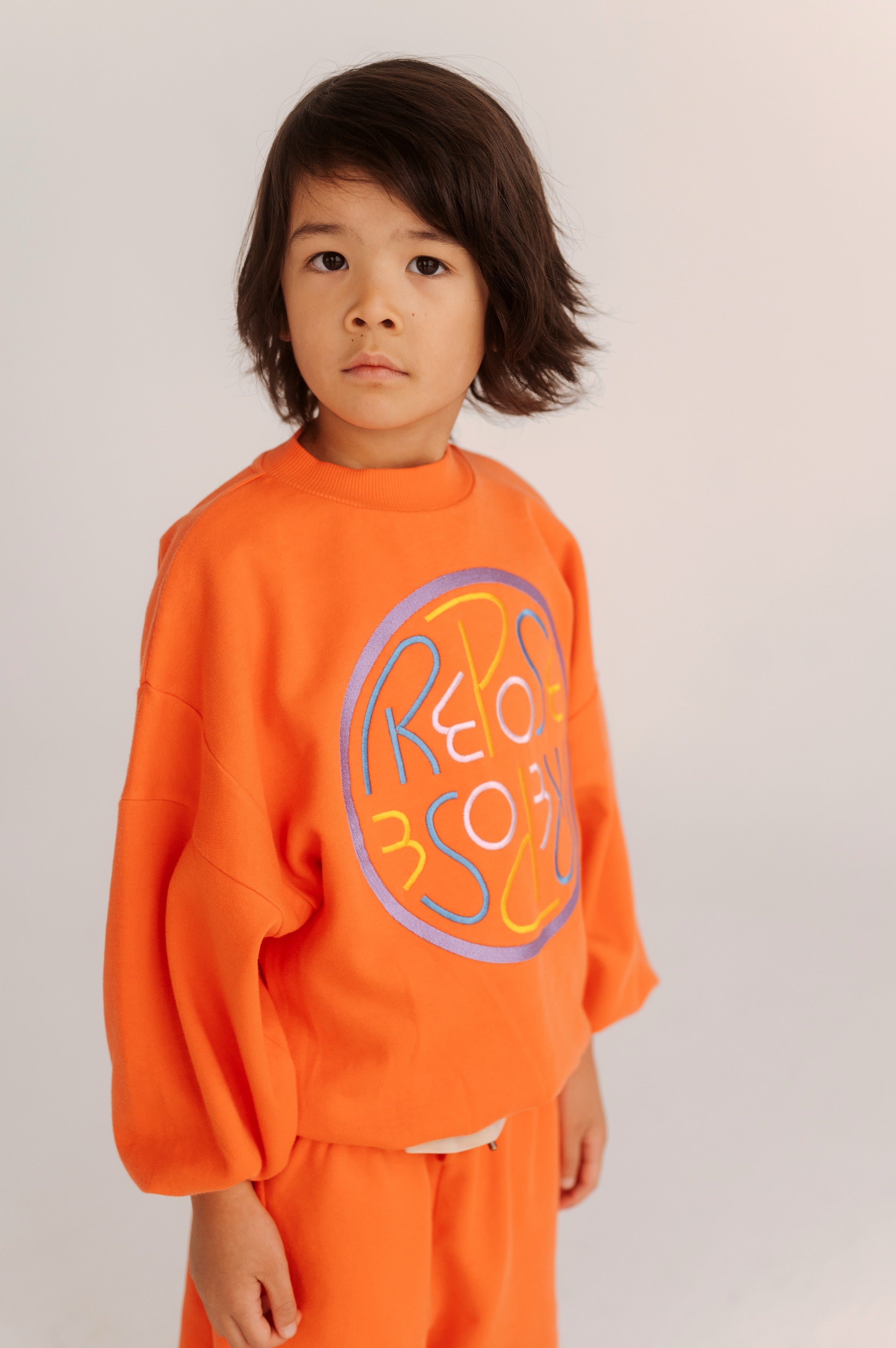 Sweater Crewneck Washed Fiesta Red