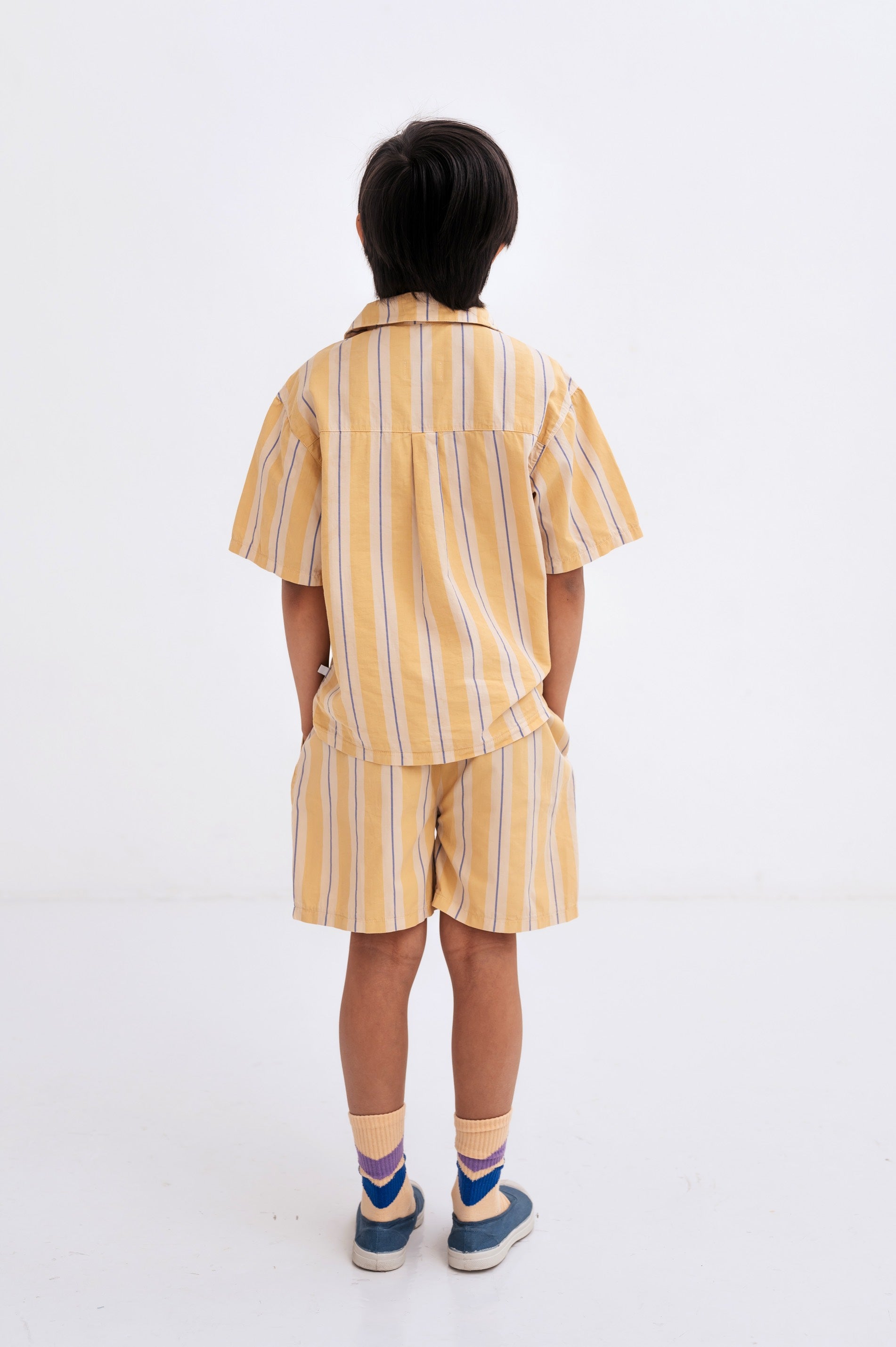 Shirt Boxy Sand Gold Stripe