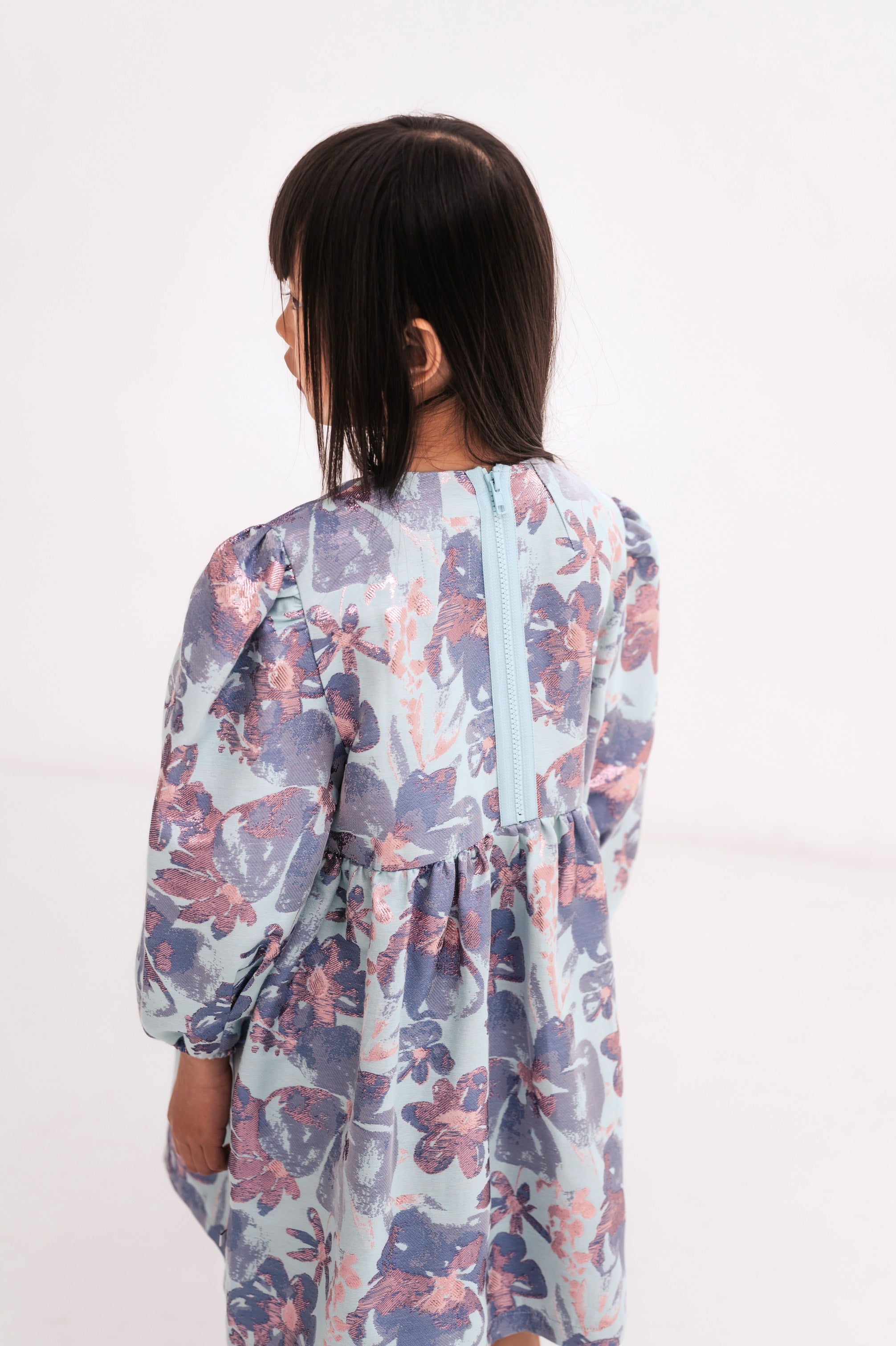 Dress Euphoria Sparkle Aqua Flower