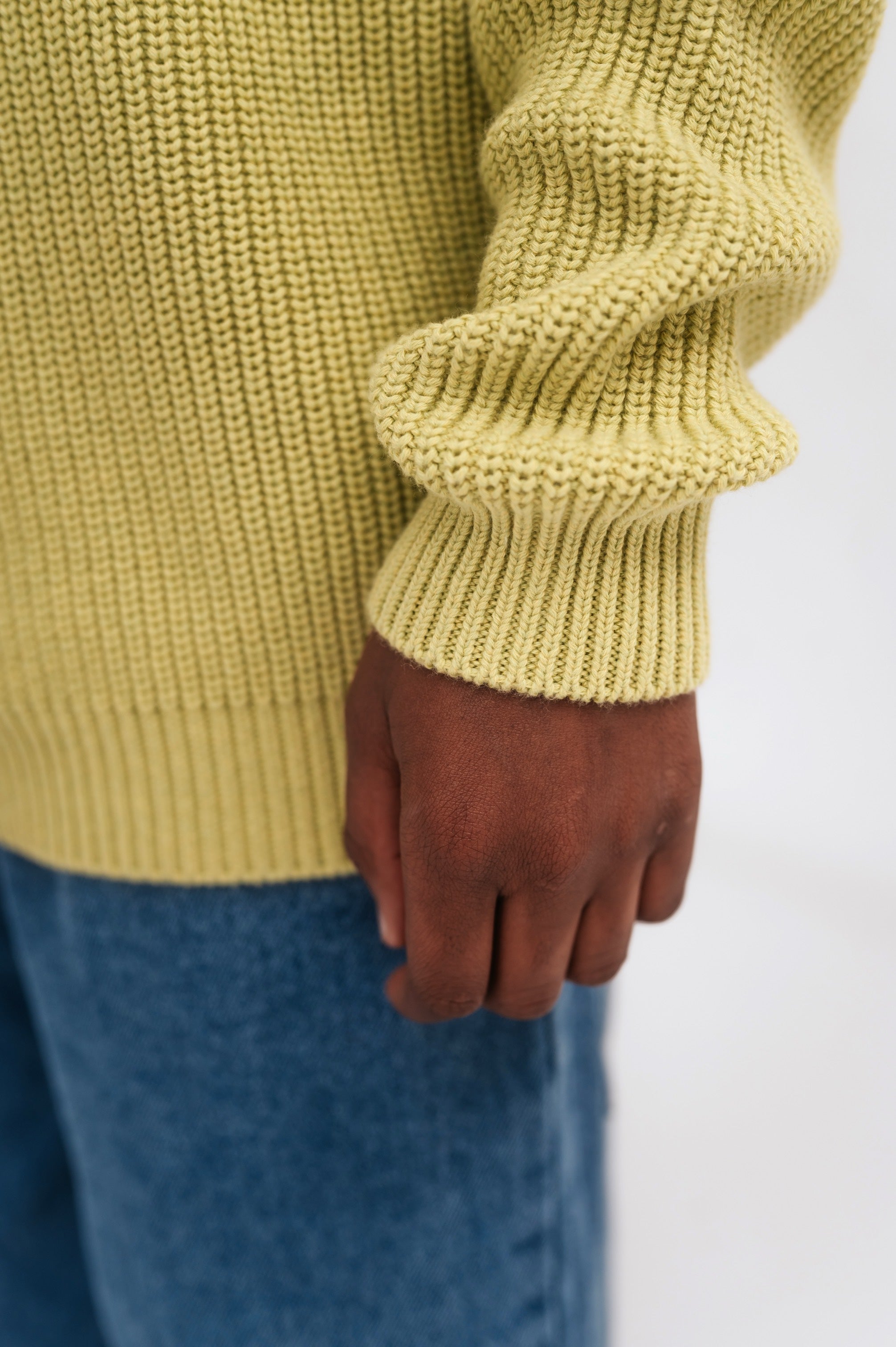 Sweater Knit Raglan Faded Lime