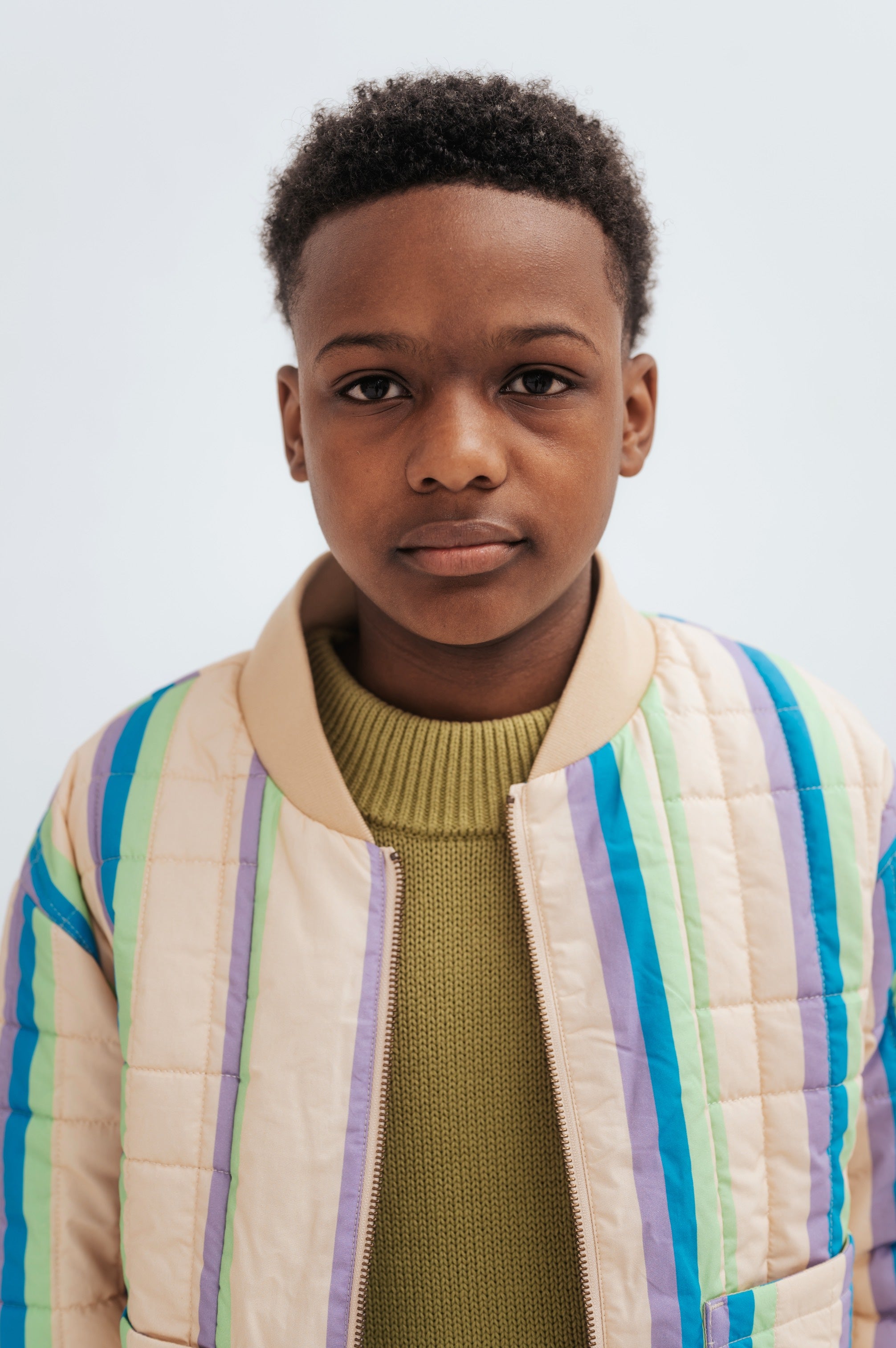 Jacket Padded Multi Pop Stripe