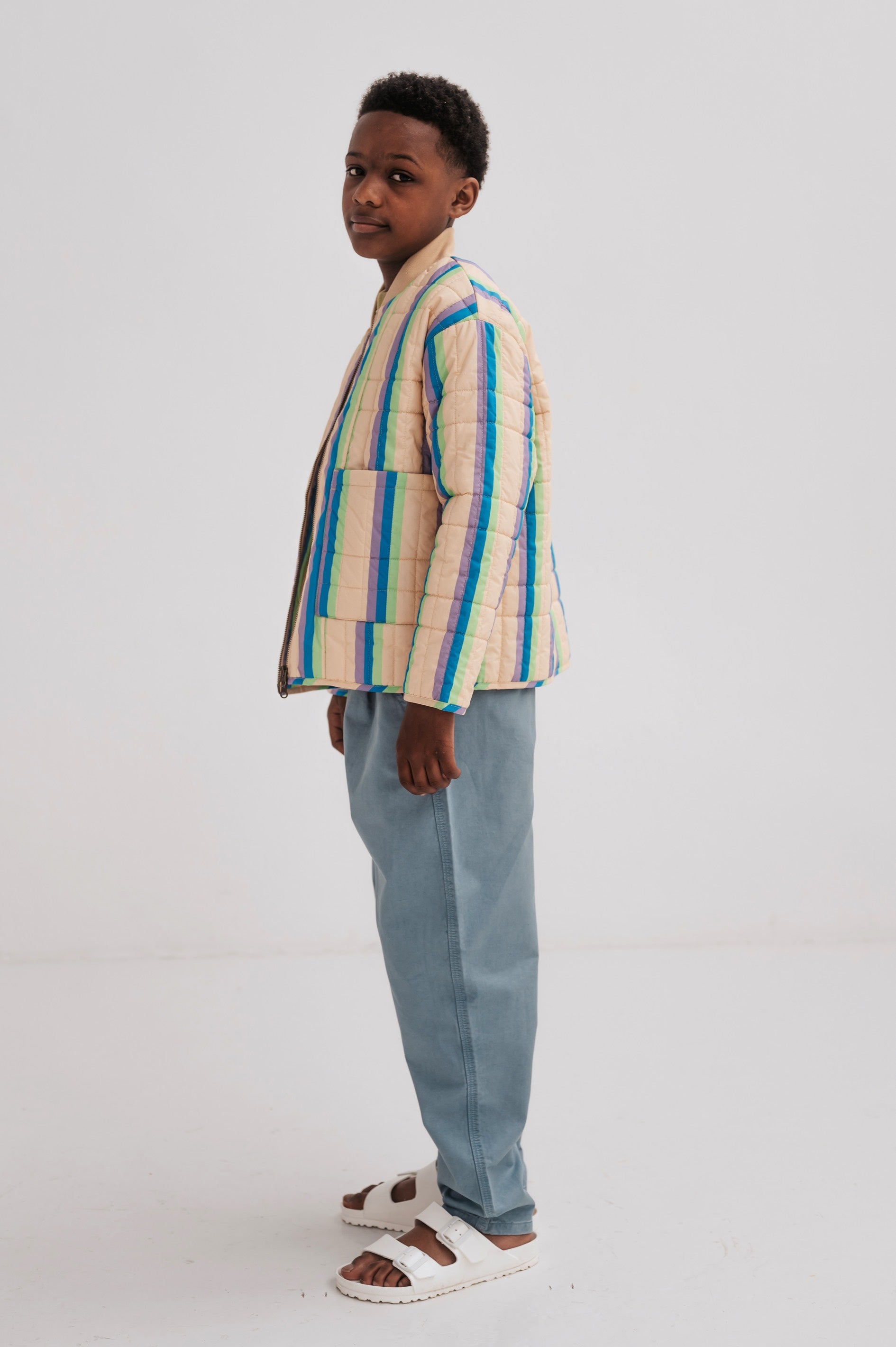 Jacket Padded Multi Pop Stripe