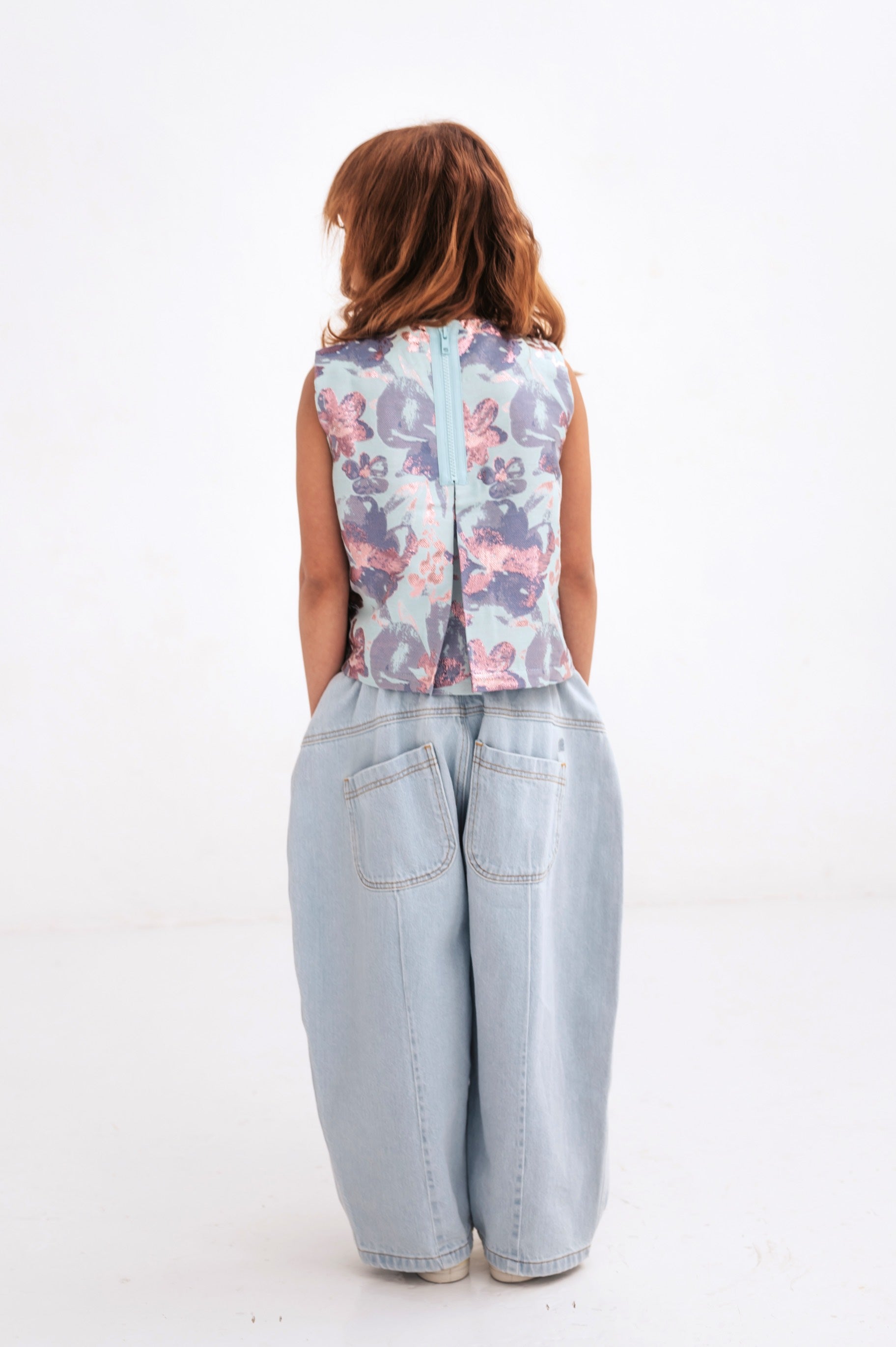 Top Euphoria Sparkle Aqua Flower