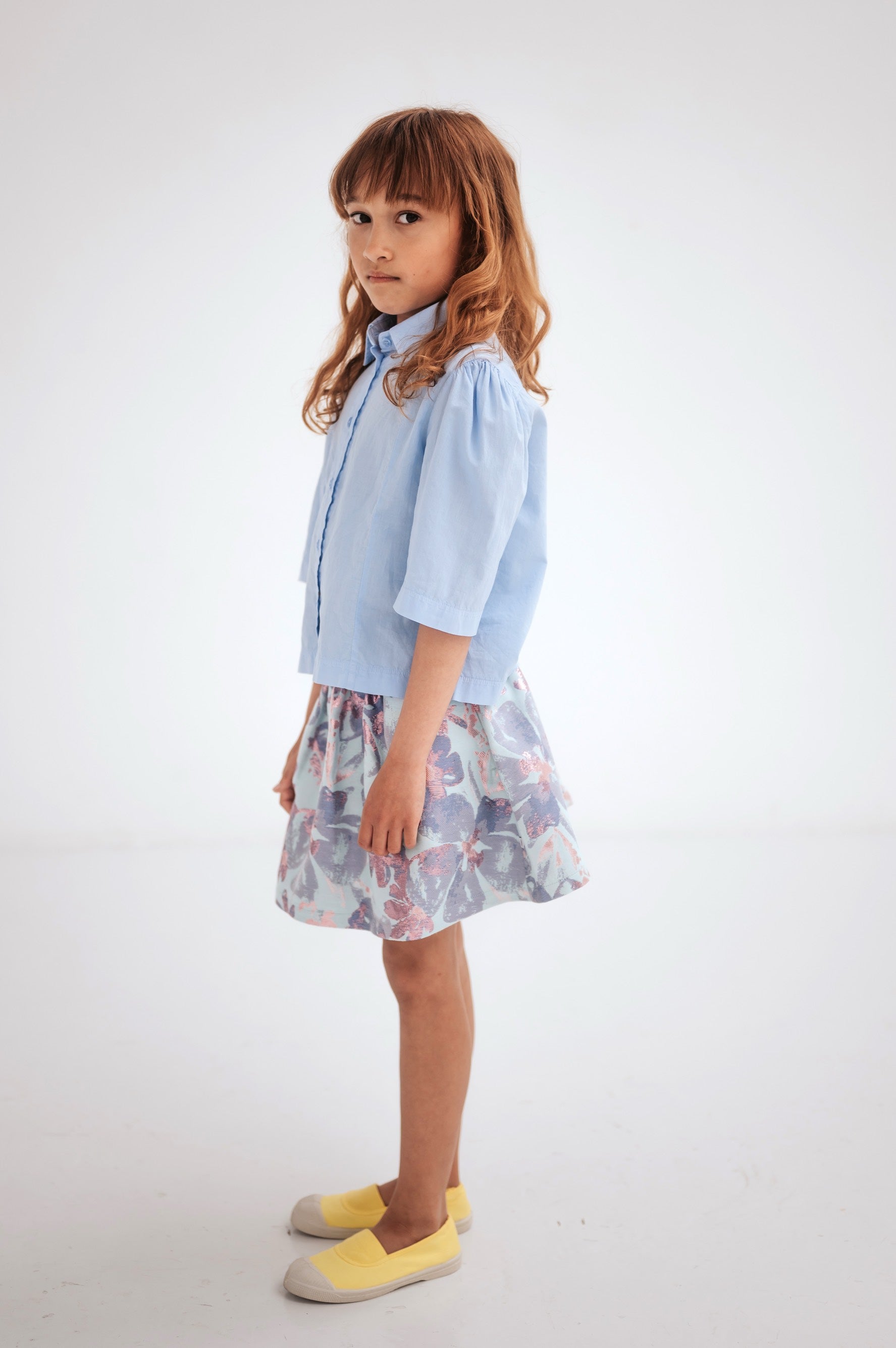 Skirt Mini Aqua Sparkle Flower