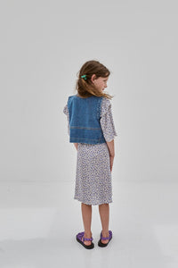 Dress Ruffle Delfts Blue Flower