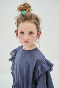 Dress Ruffle Night Blue