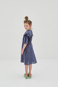 Dress Ruffle Night Blue