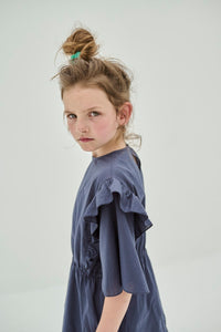 Dress Ruffle Night Blue