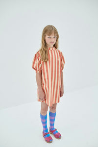 Dress Wavy Tangerine Block Stripe
