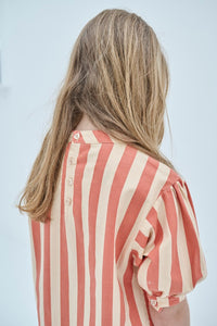 Dress Wavy Tangerine Block Stripe