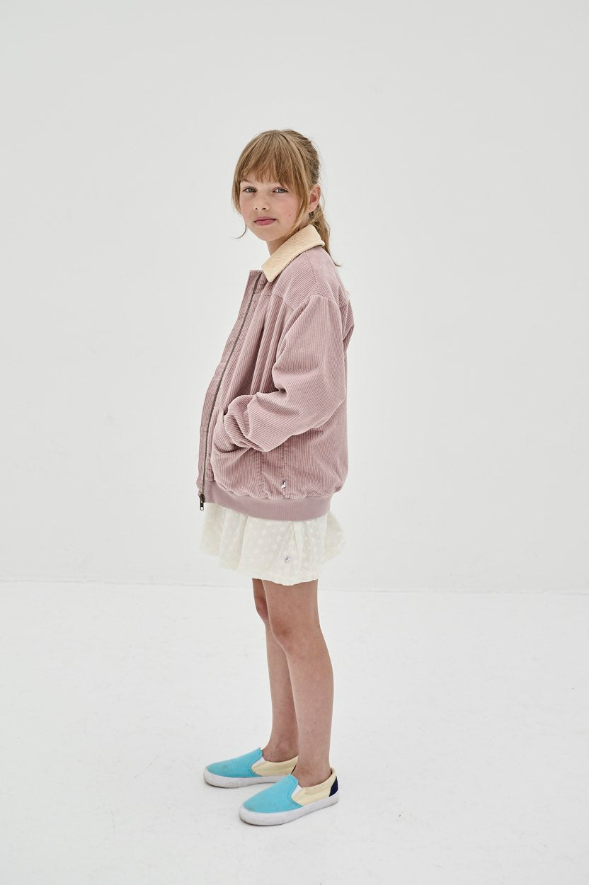 Bomber Collar Mauve Rose