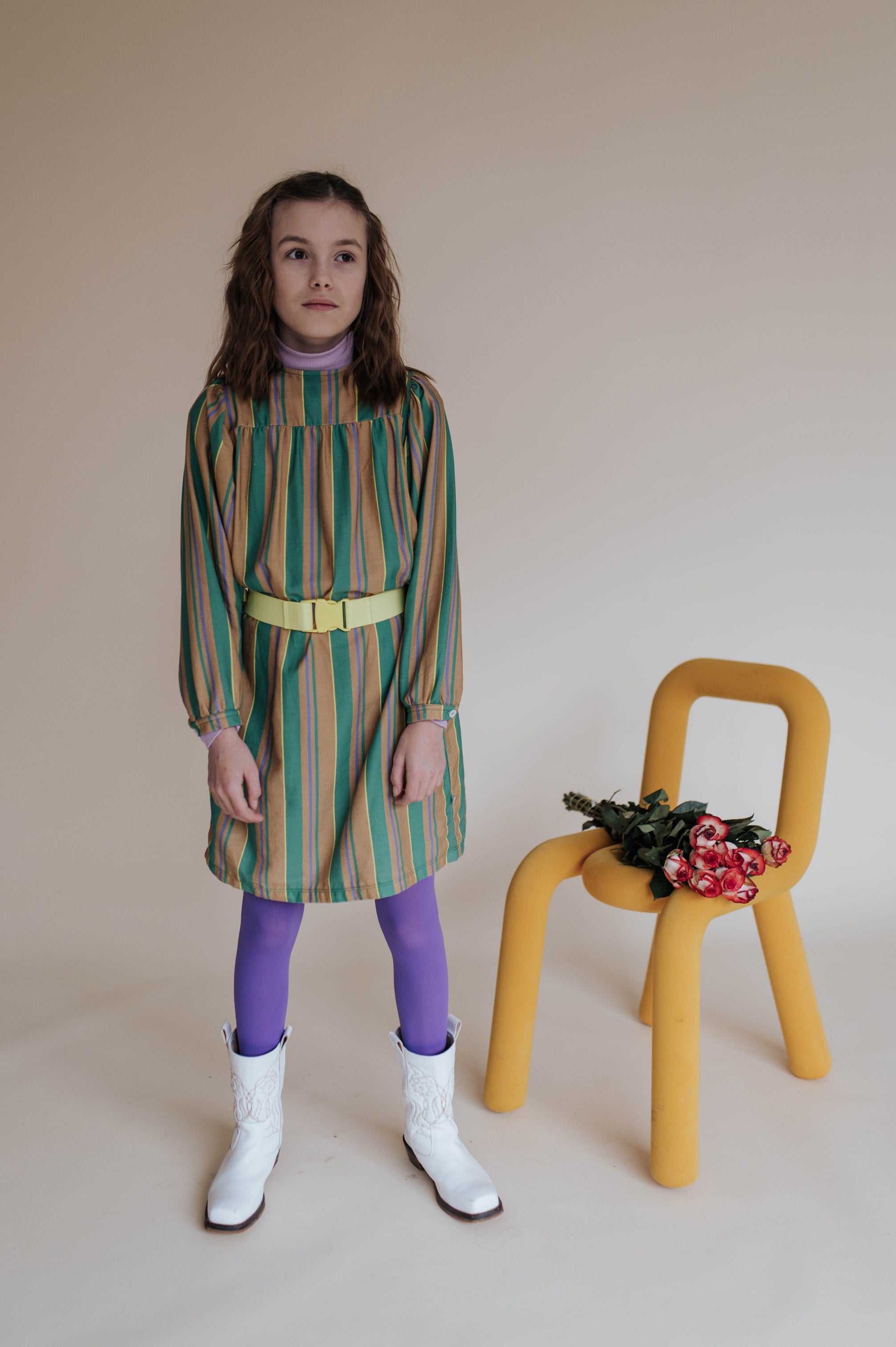 Dress Balloon Magic Green Sand Stripe