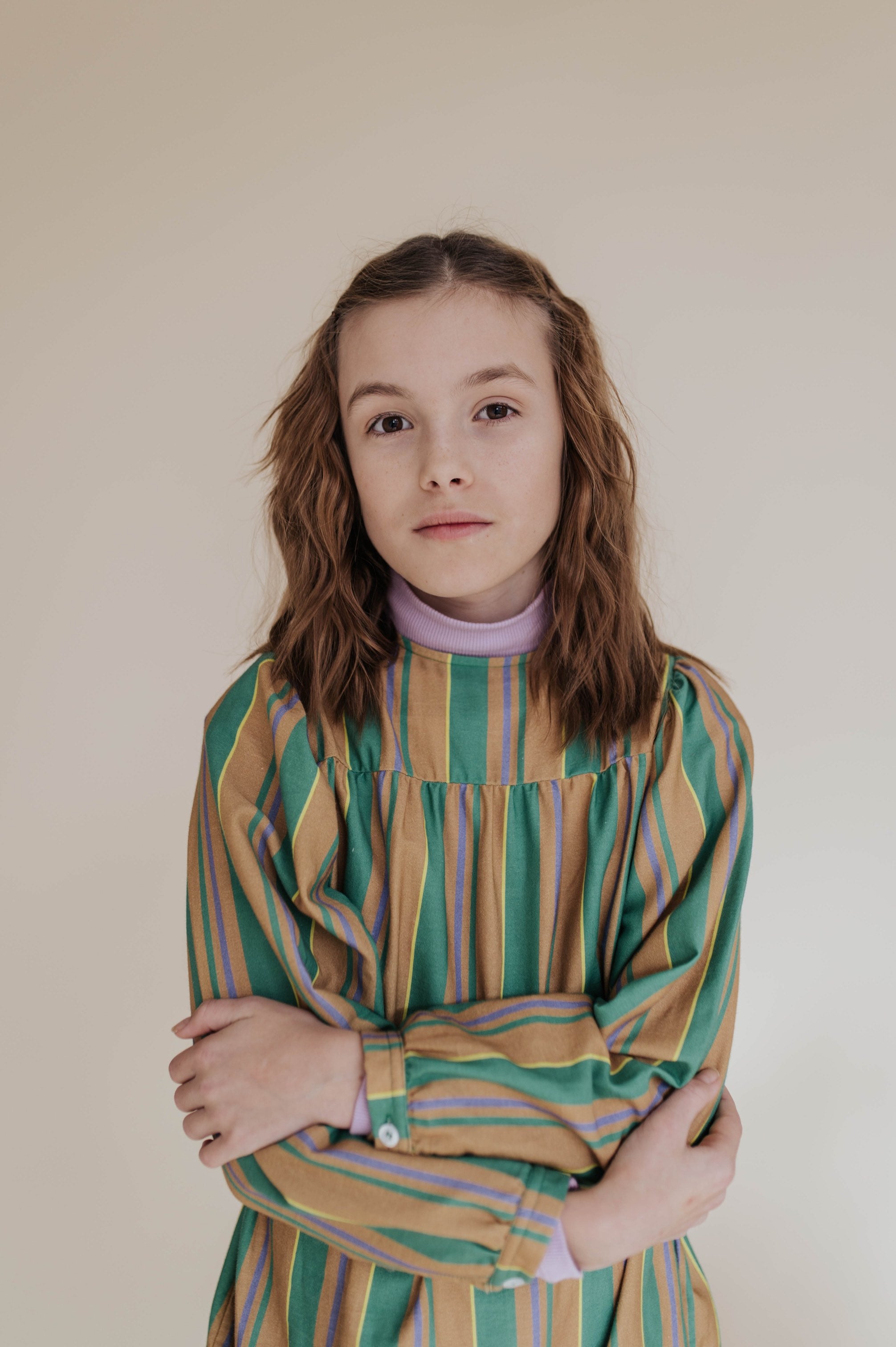 Dress Balloon Magic Green Sand Stripe