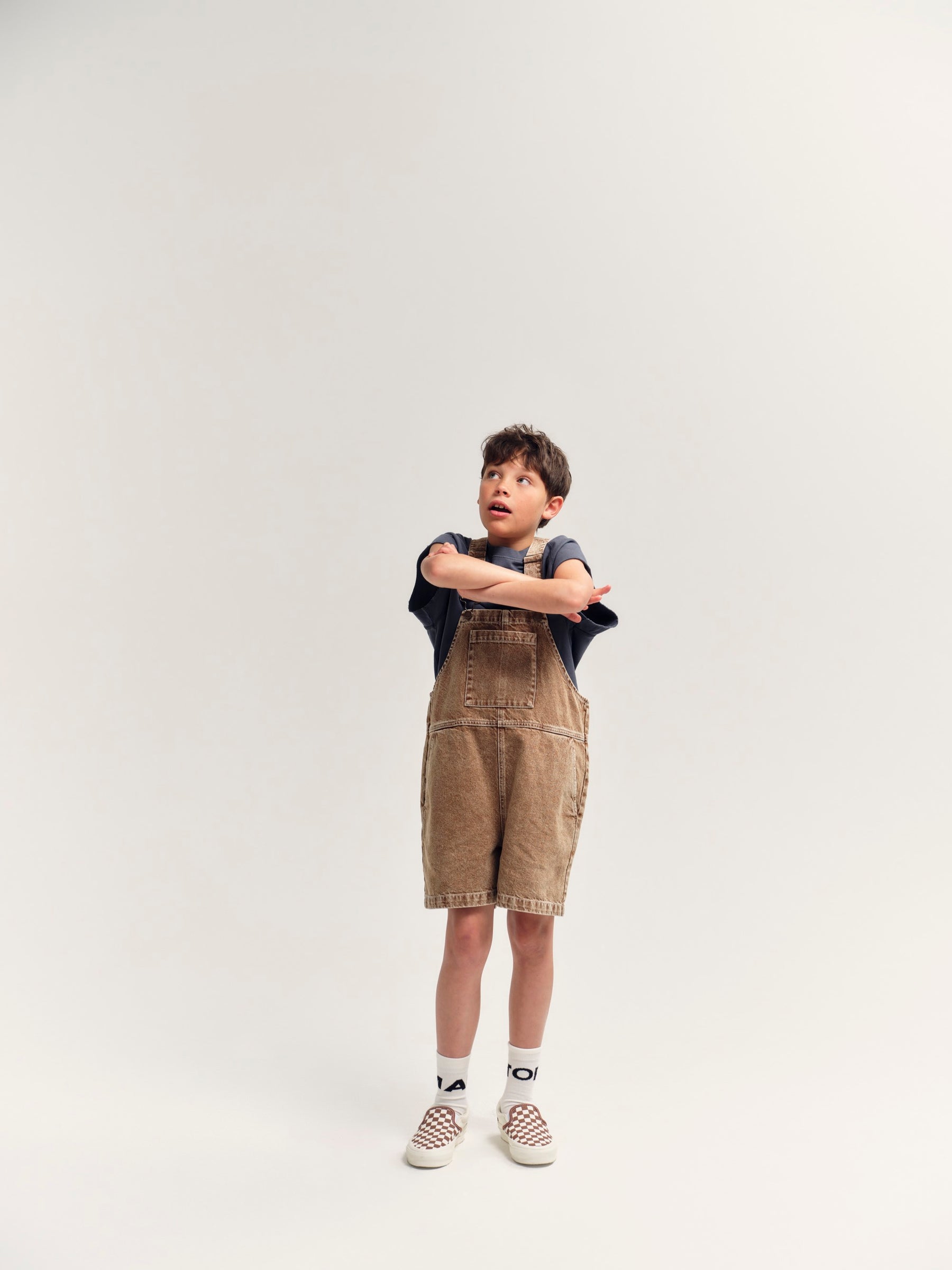 Dungaree Short Camel Stonewashed