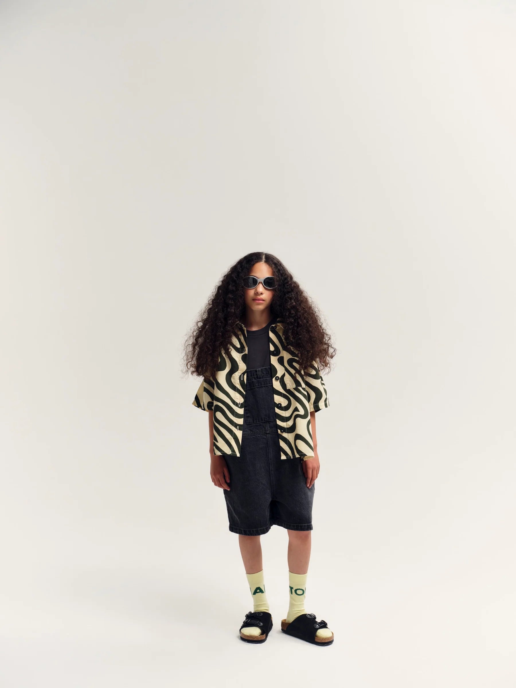 Dungaree Short Washed Black
