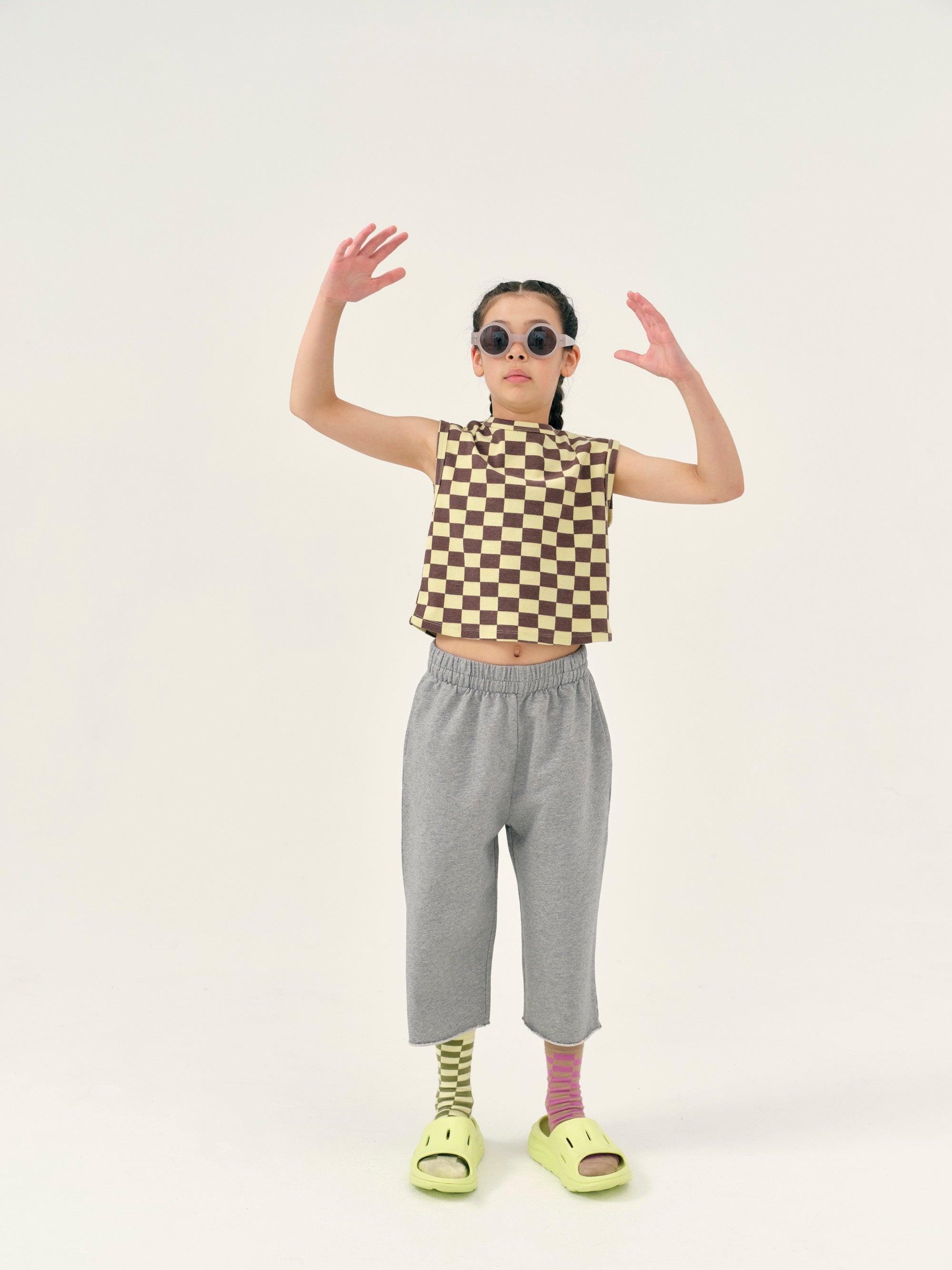 Sweatpants Cut Off Grey Melange