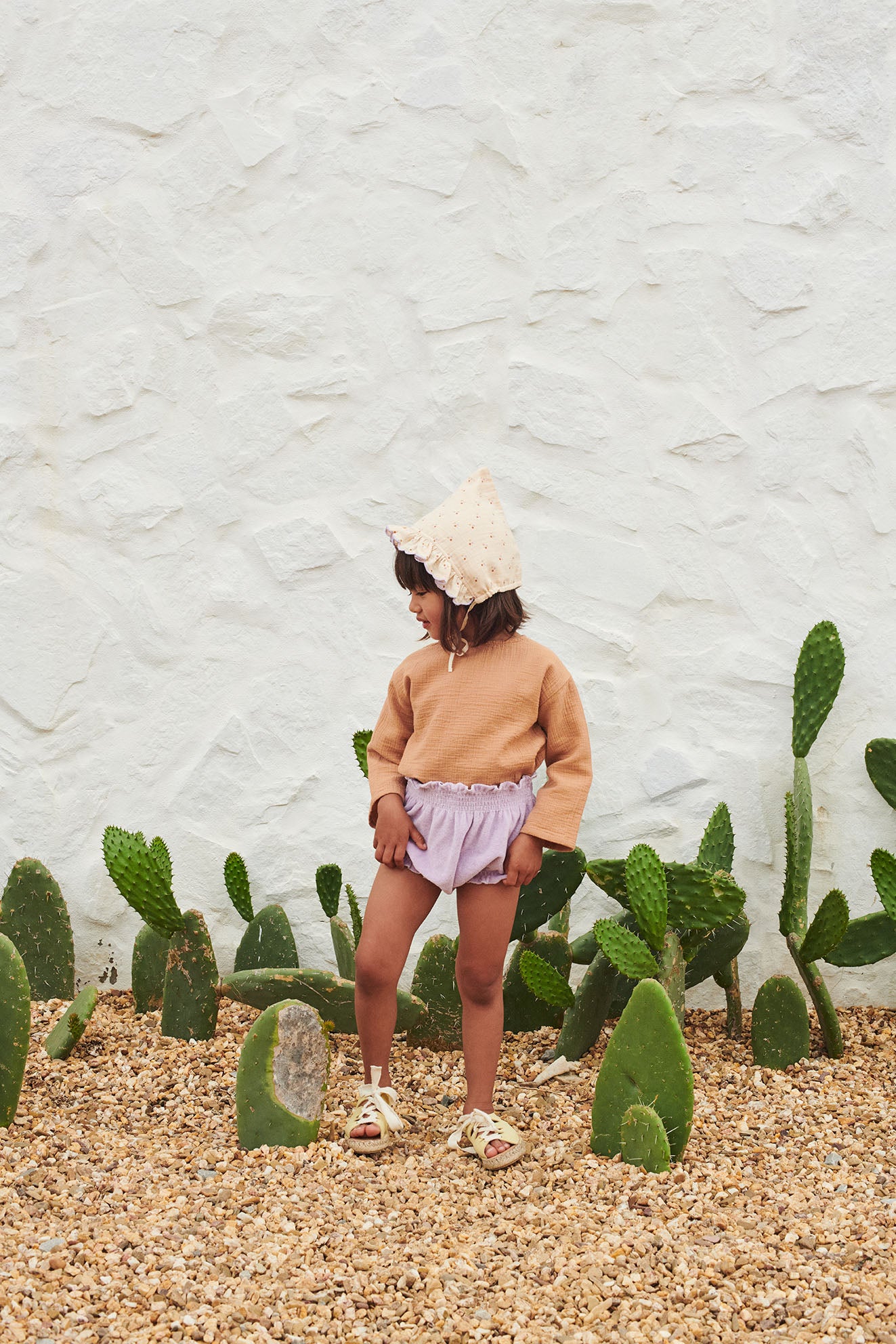 Bonnet Pixie Dots Pearled Ivory