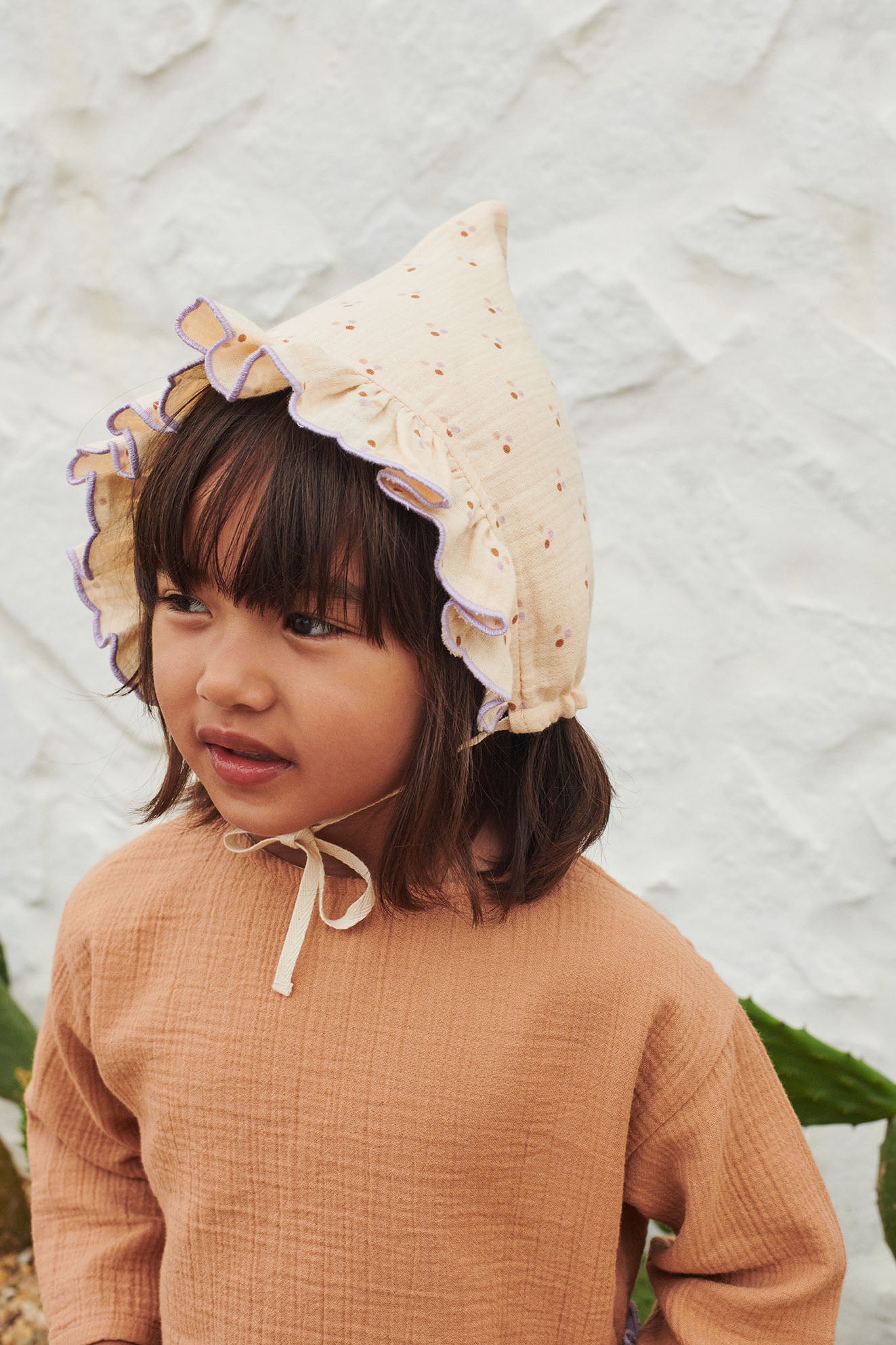 Bonnet Pixie Dots Pearled Ivory