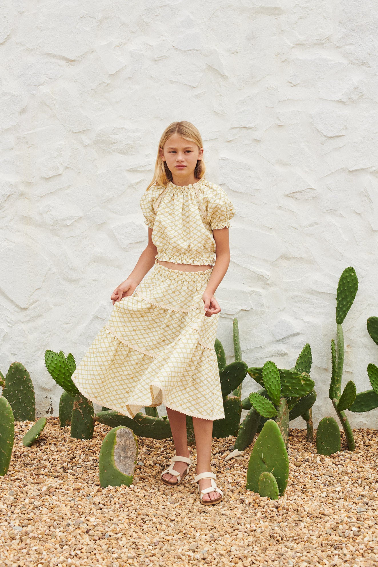 Blouse Josephine Flower Check