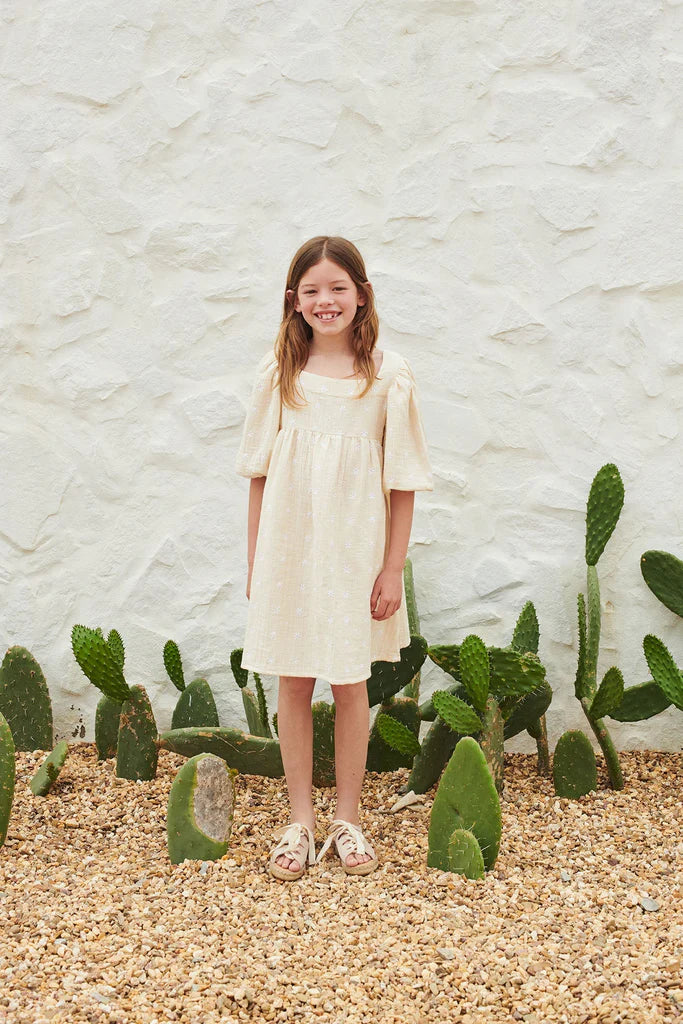 Dress Marlene Ecru Flowers