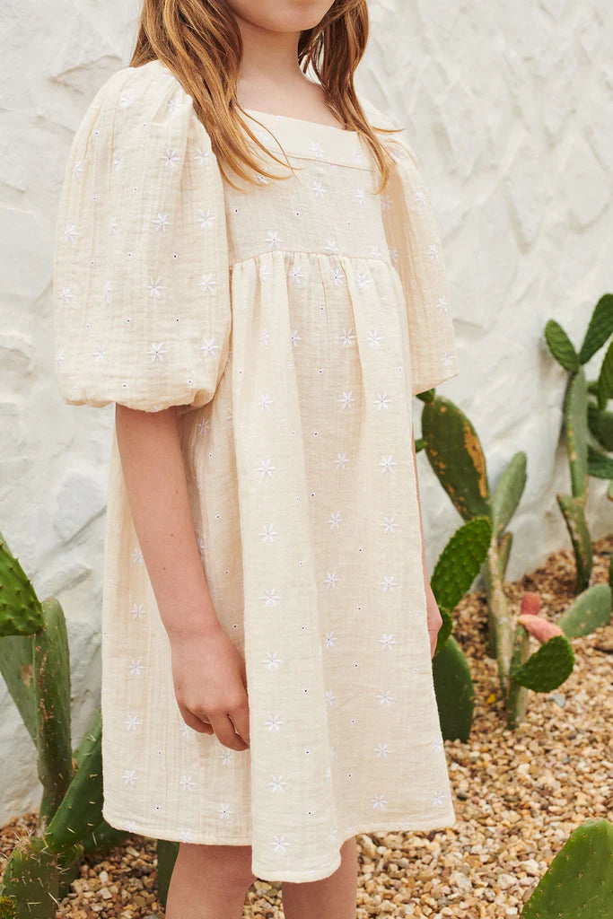 Dress Marlene Ecru Flowers