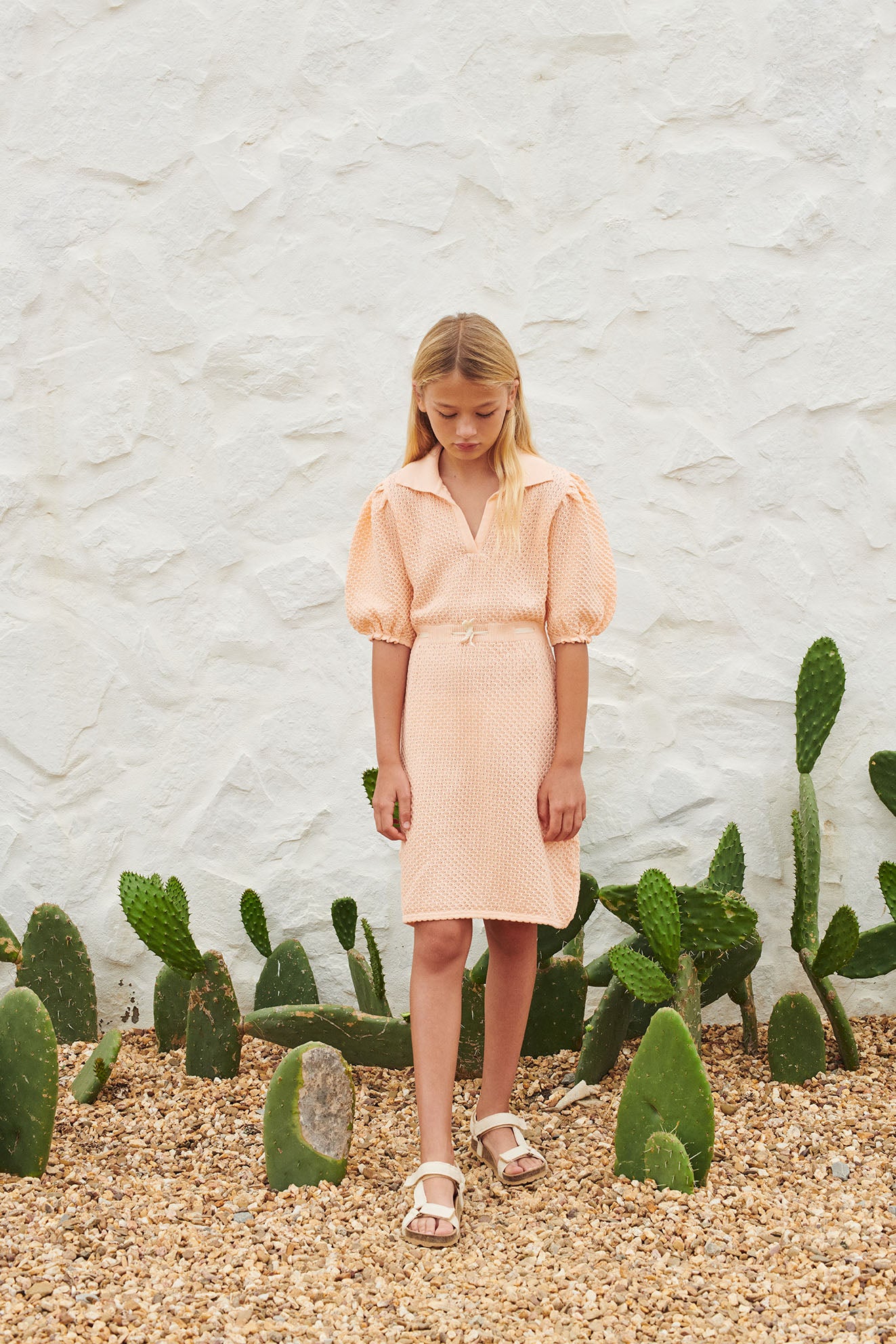 Dress Crochet Soft Apricot