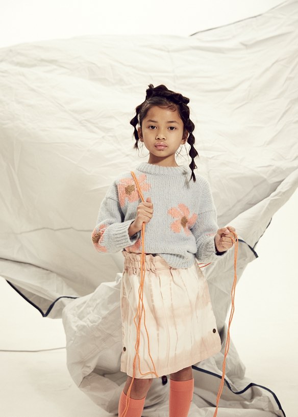 Jumper Fun Flower Pale Blue