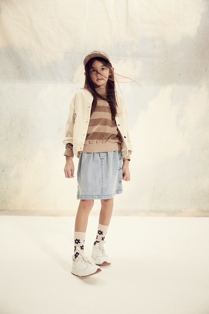 Skirt Snap Pale Bleached Denim