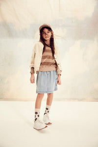 Skirt Snap Pale Bleached Denim