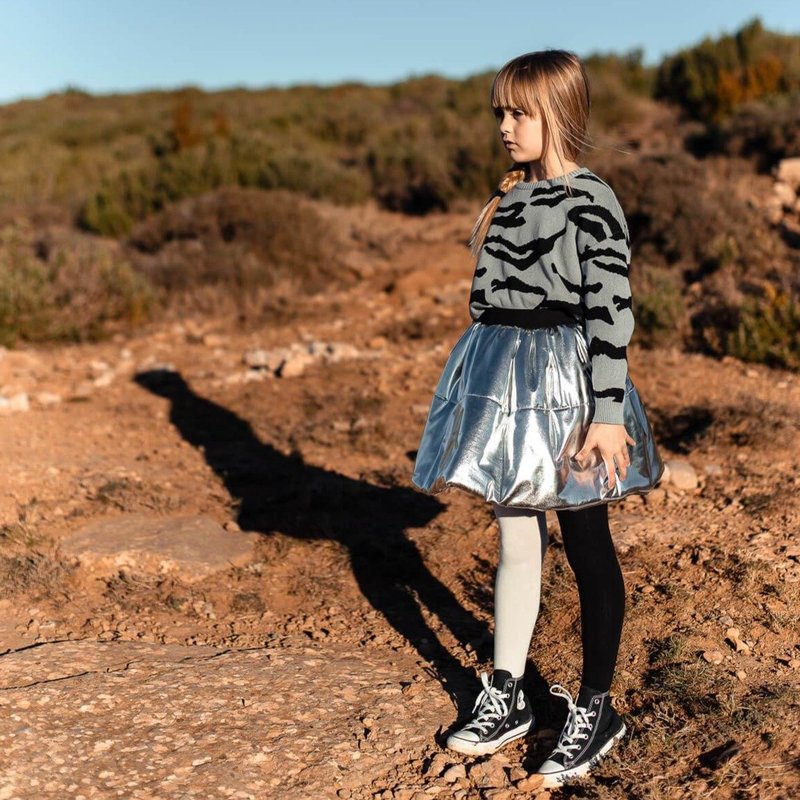 Skirt Circle Silver Sky