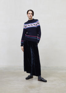 Pant Velour Space Blue Woman